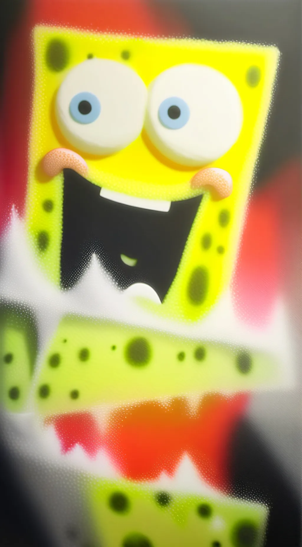 ai character: Spongebo ice cream background