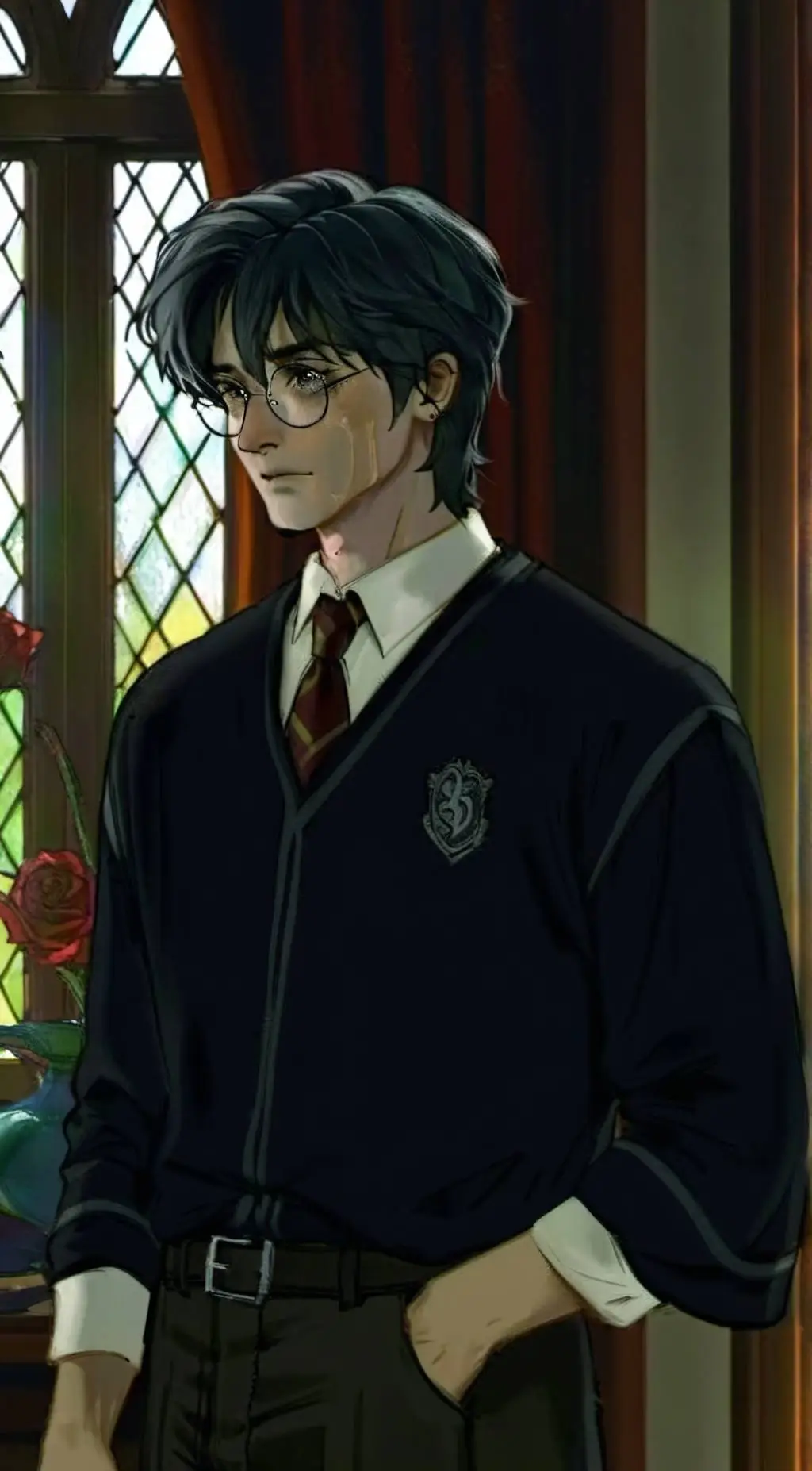 ai character: Harry Potter  background