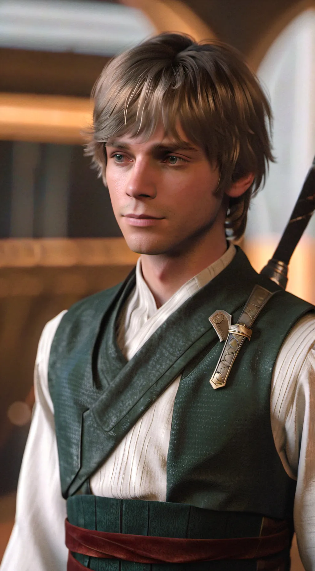 ai character: Luke skywalker  background