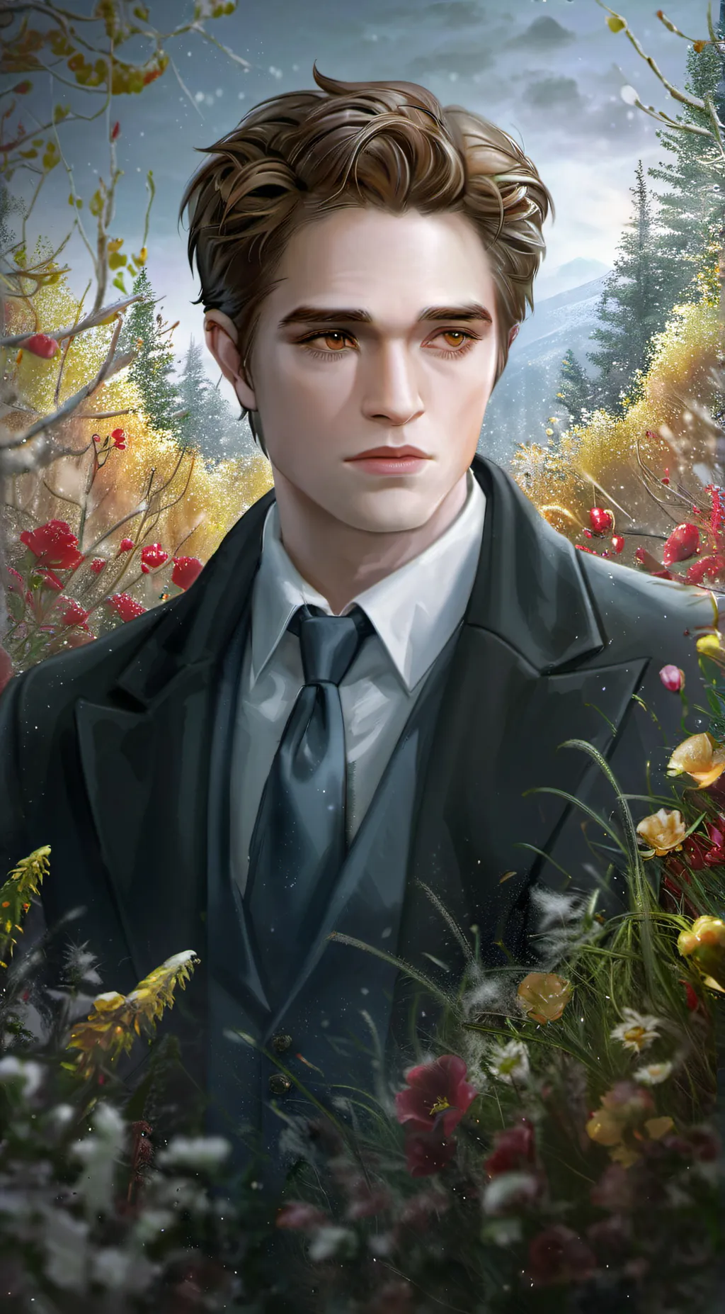 ai character: Edward Cullen  background