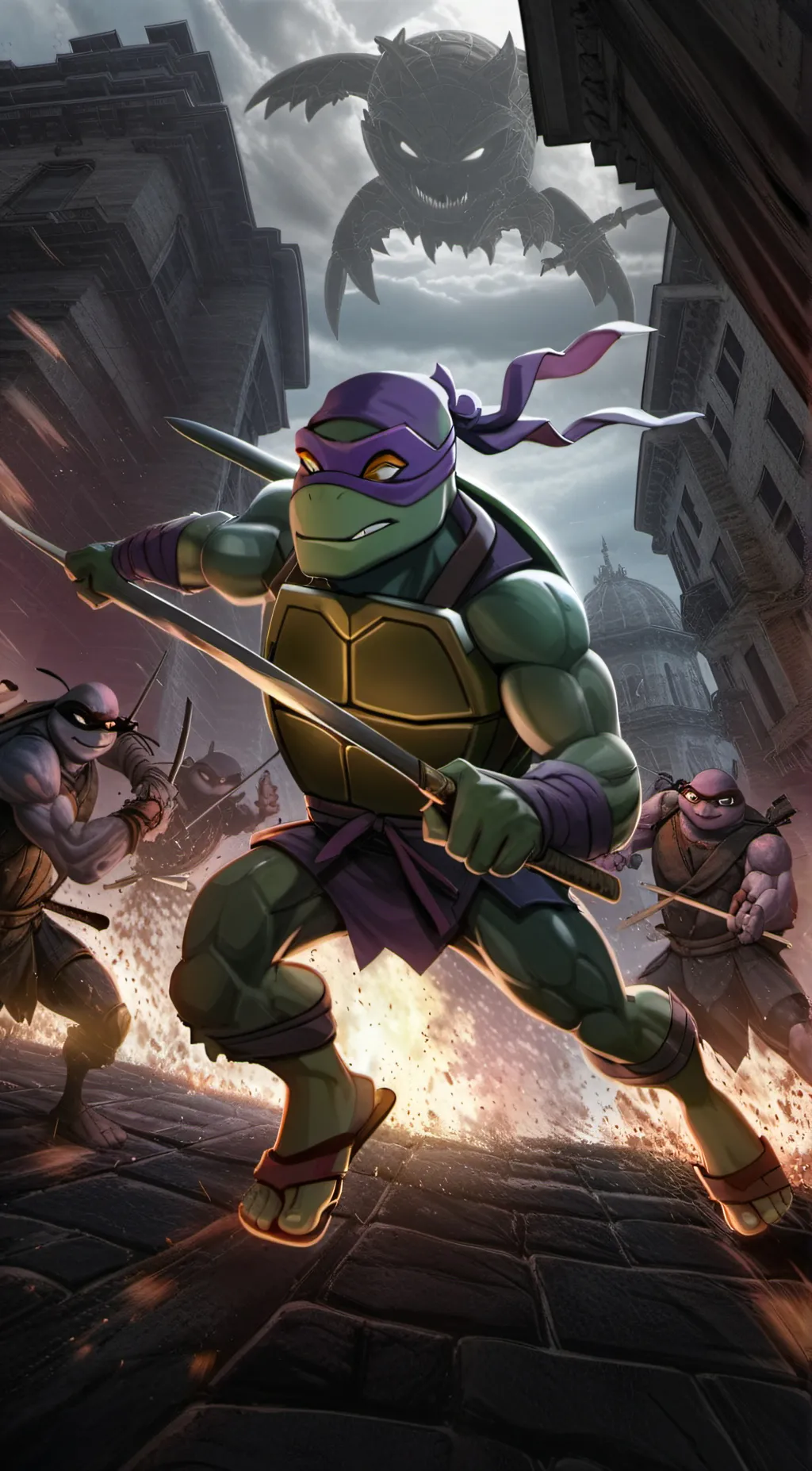 ai character: donnie rottmnt background