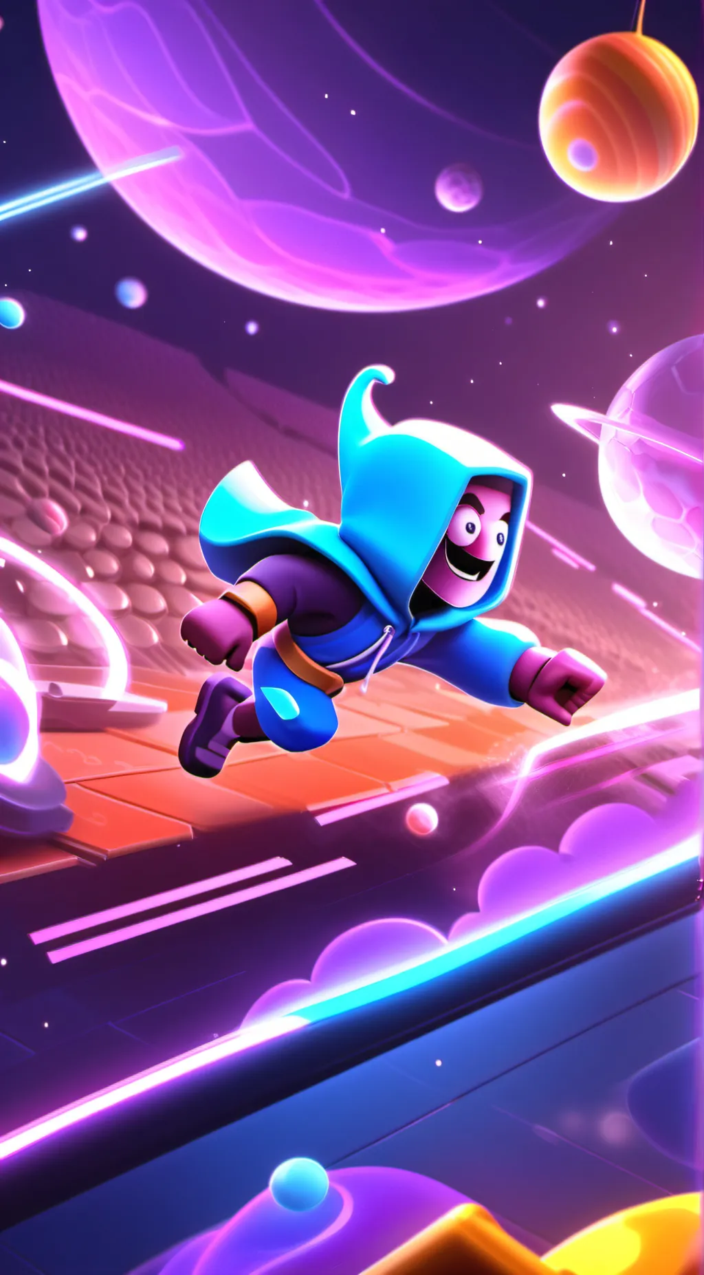 ai character: Cyan  background