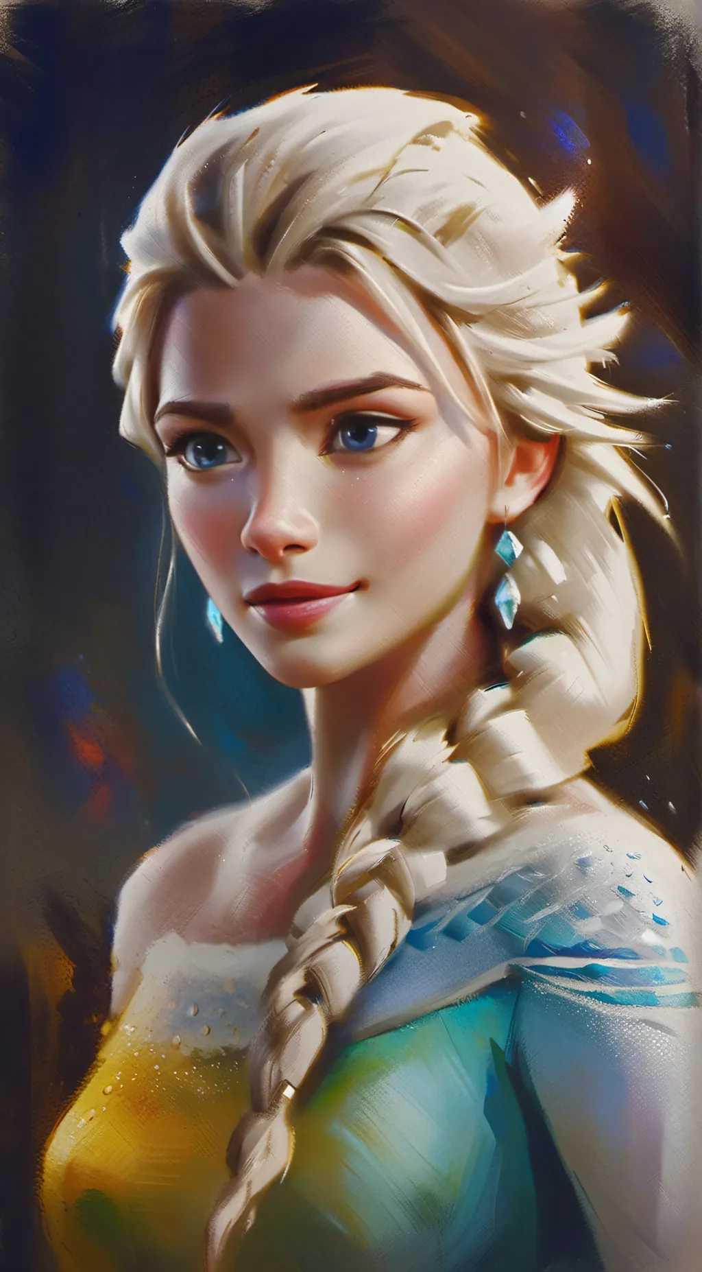 ai character: princess elsa background