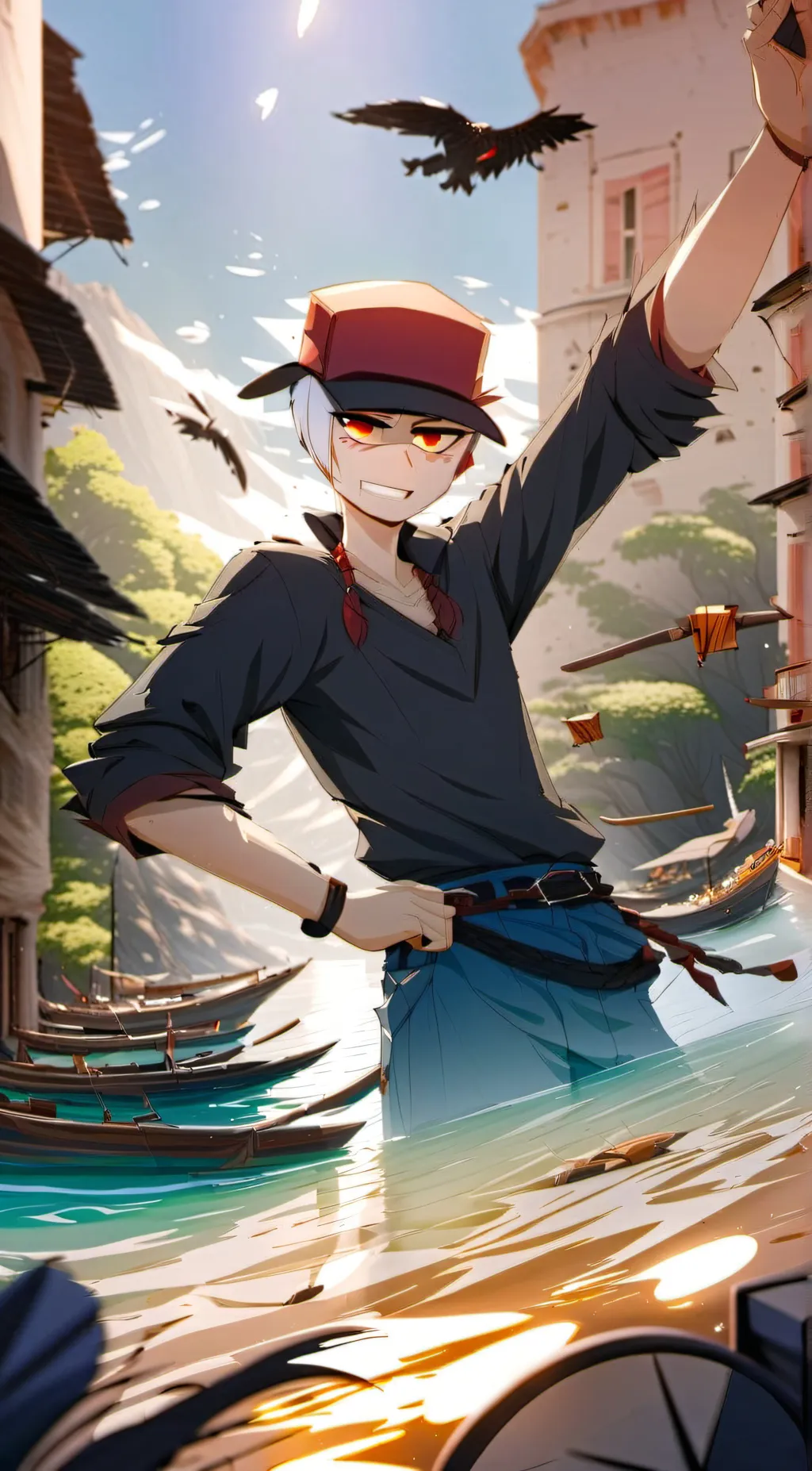 ai character: Italien  background