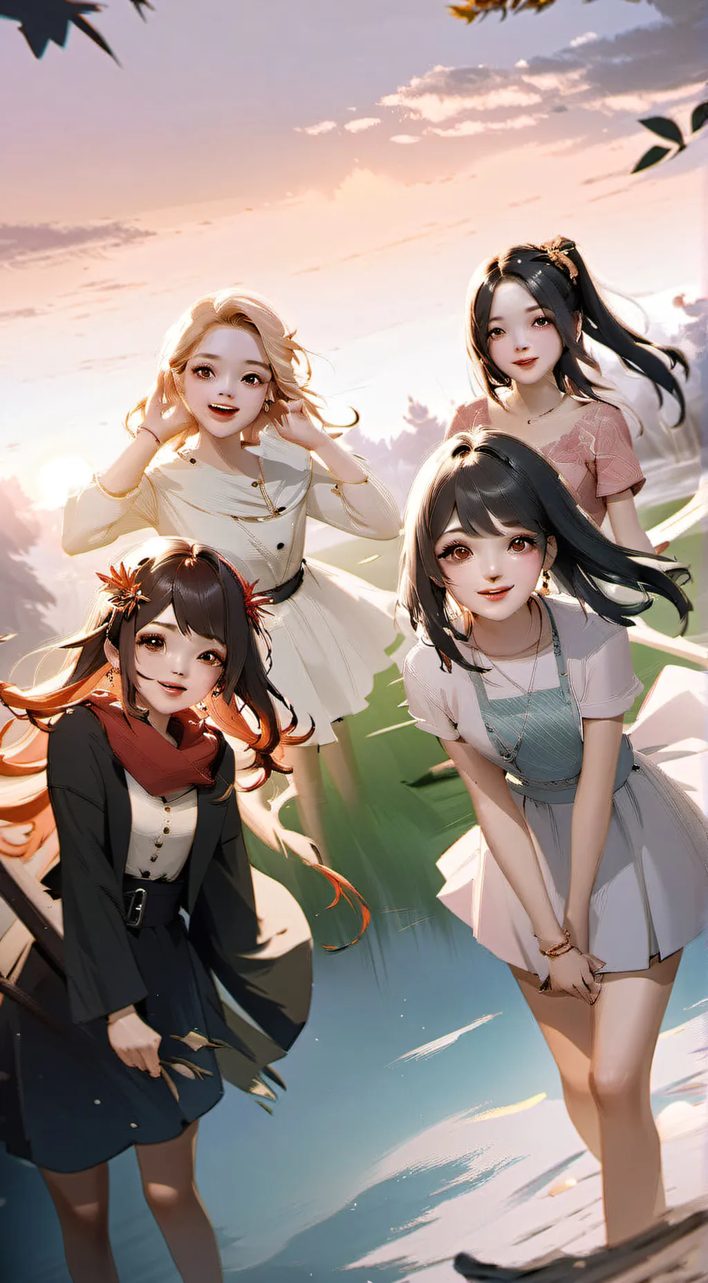 ai character: BLACKPINK  background