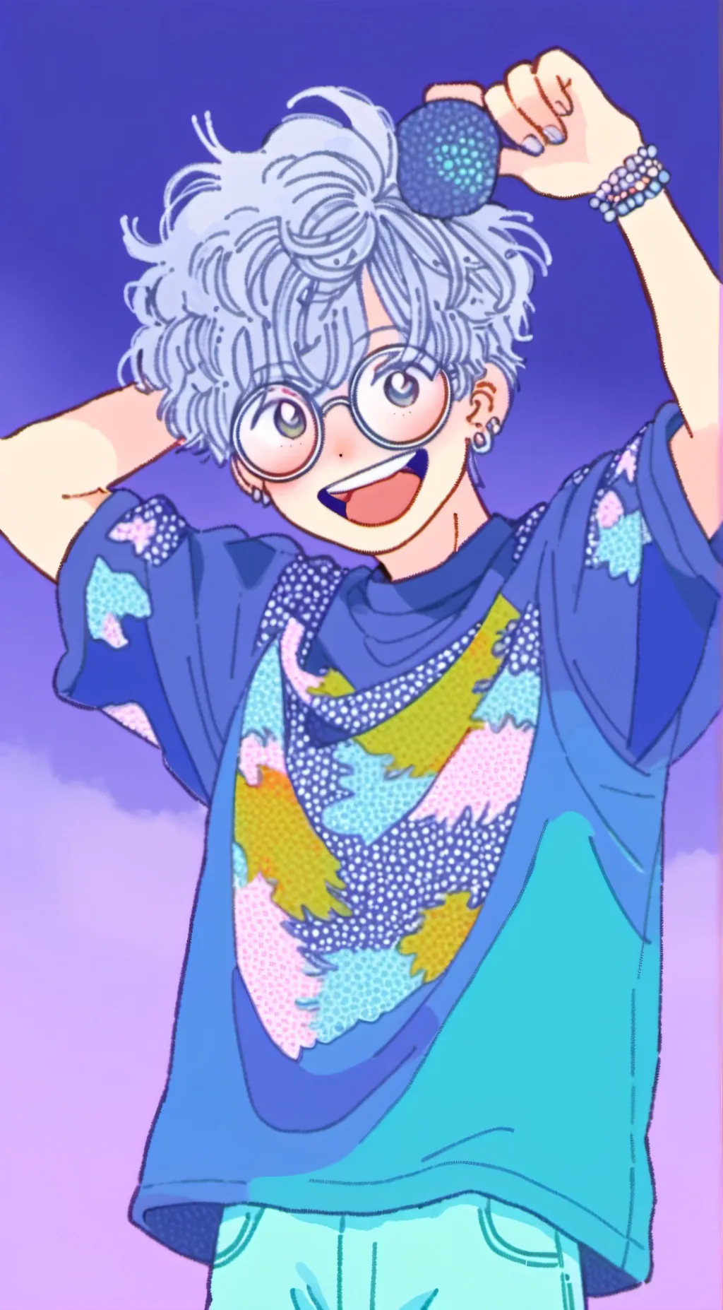 ai character: stitch background