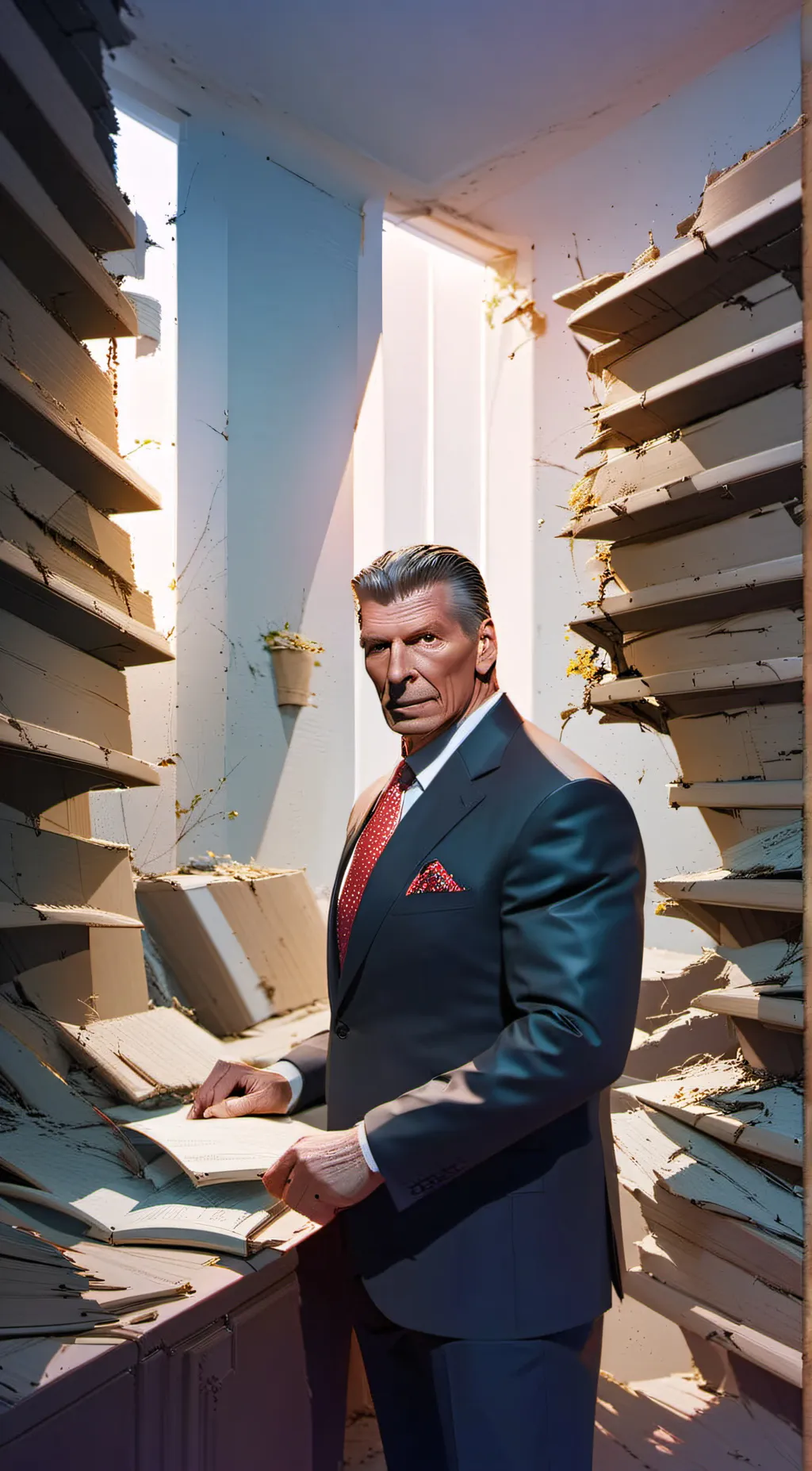 ai character: Vince McMahon  background