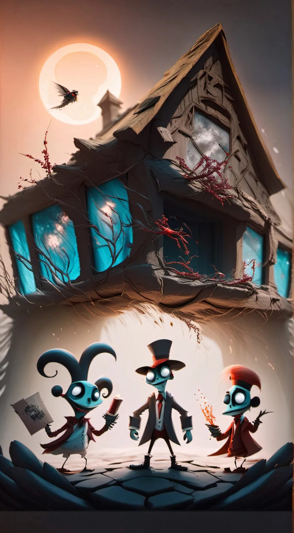 ai character: alastor hazbin background