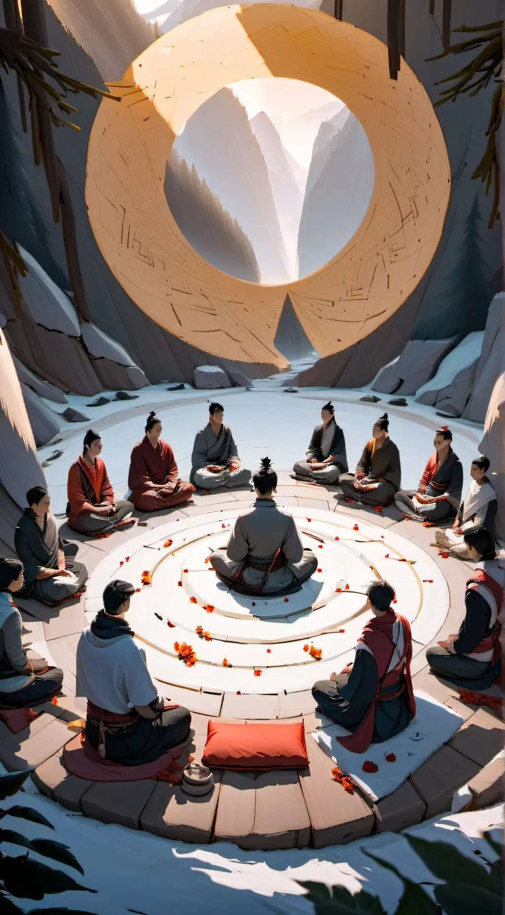 ai character: Meditation Ritual. background