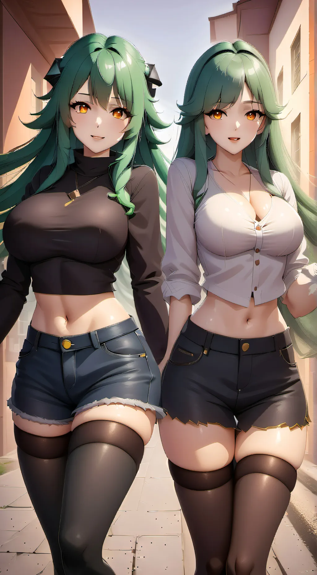 ai character: Veila & Velis  background