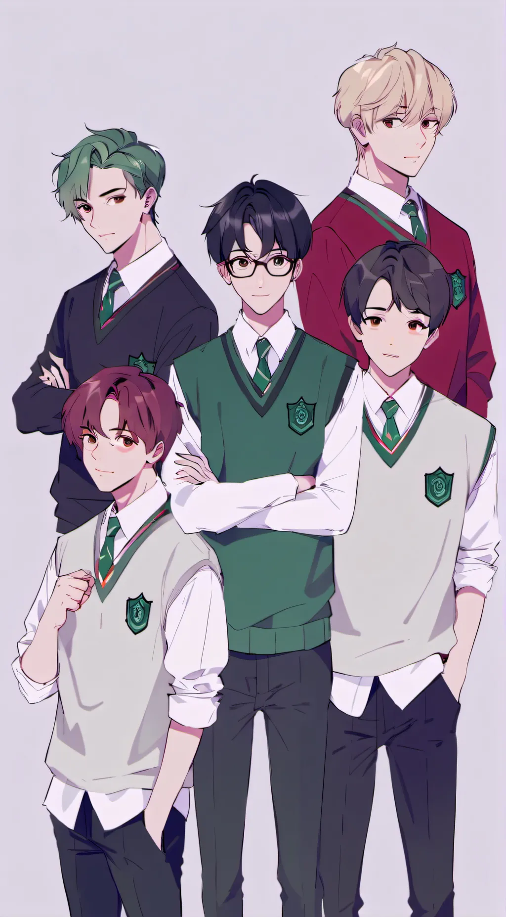 ai character: Slytherin boys 3 background
