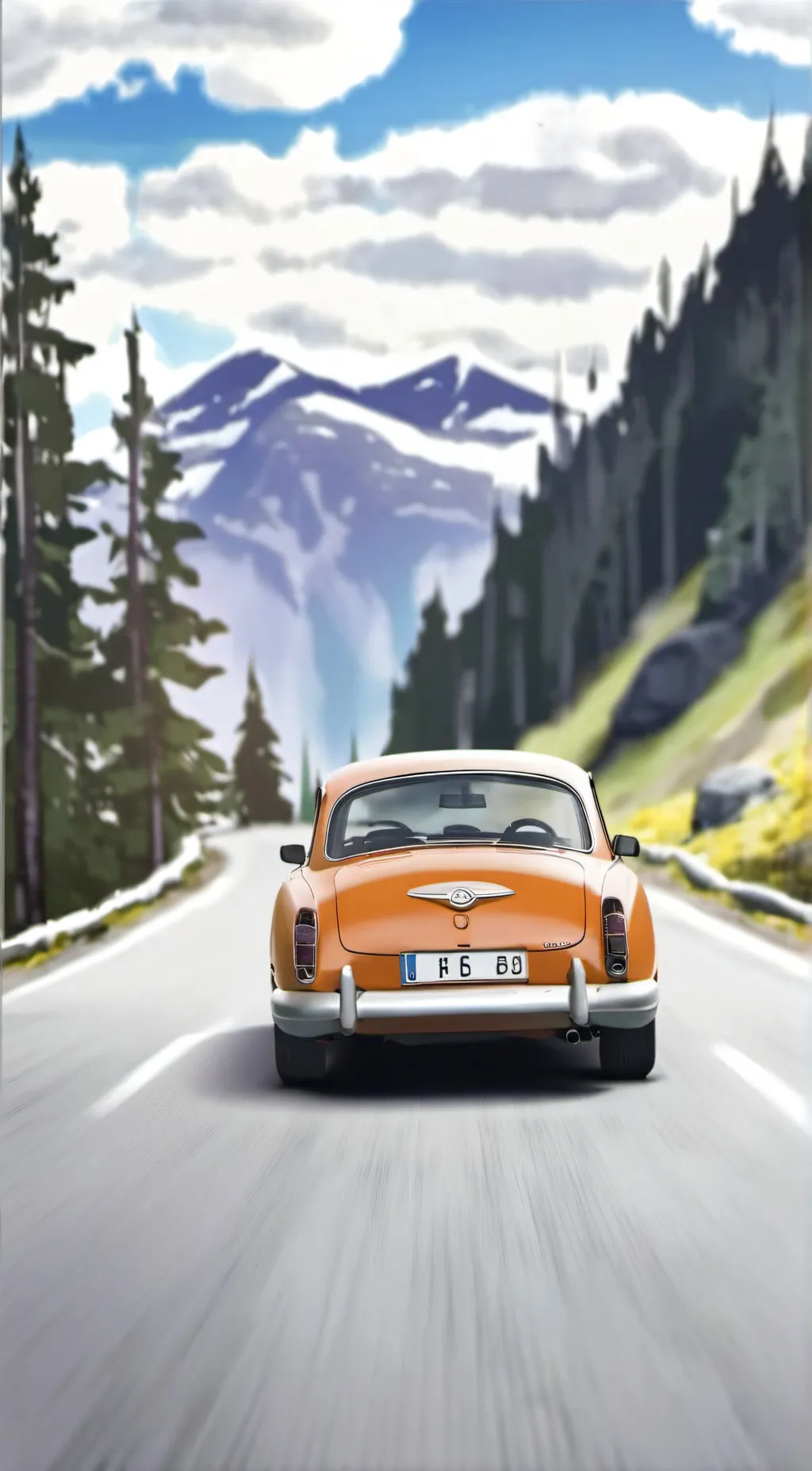 ai character: JJK road trip!! background