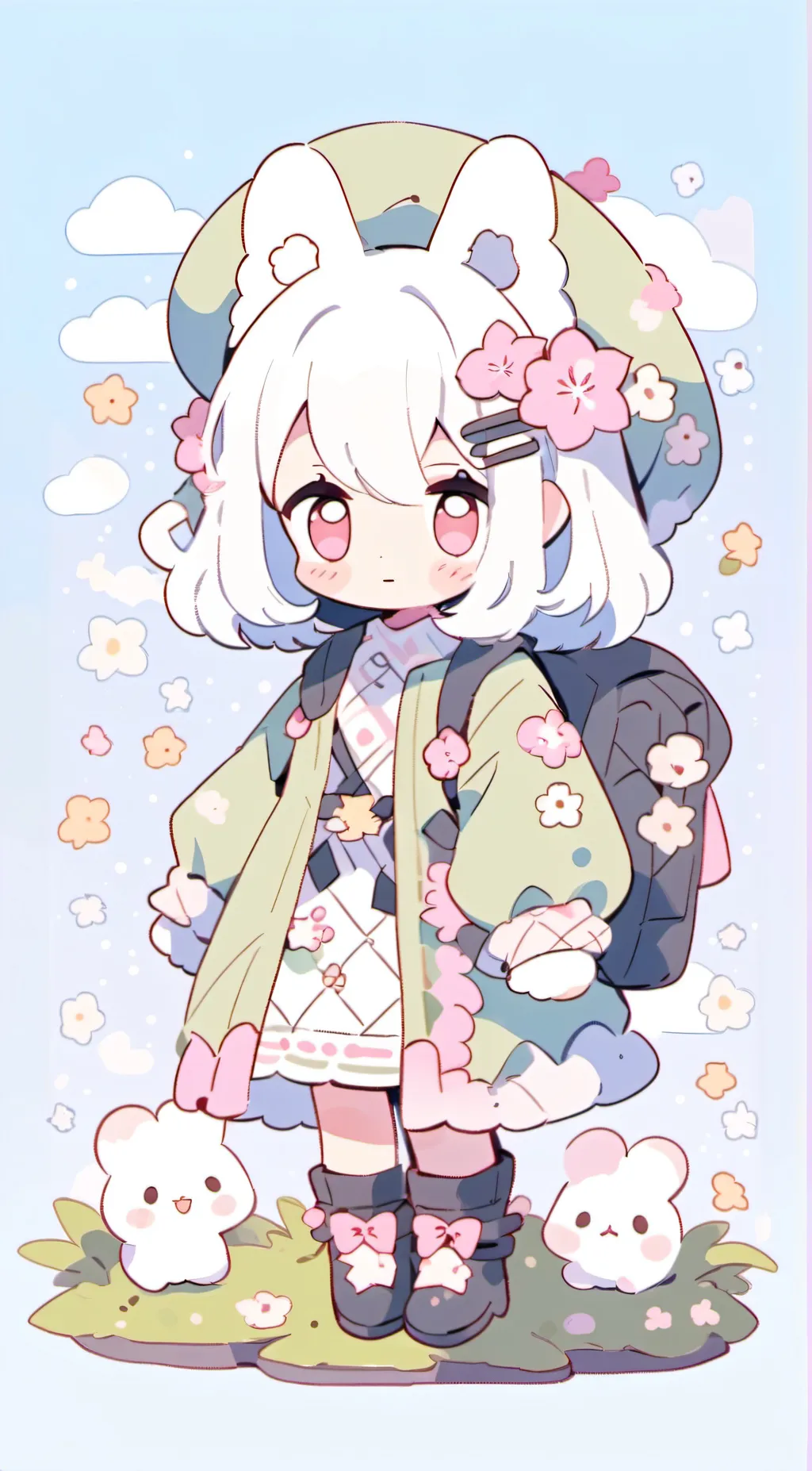 ai character: hello background