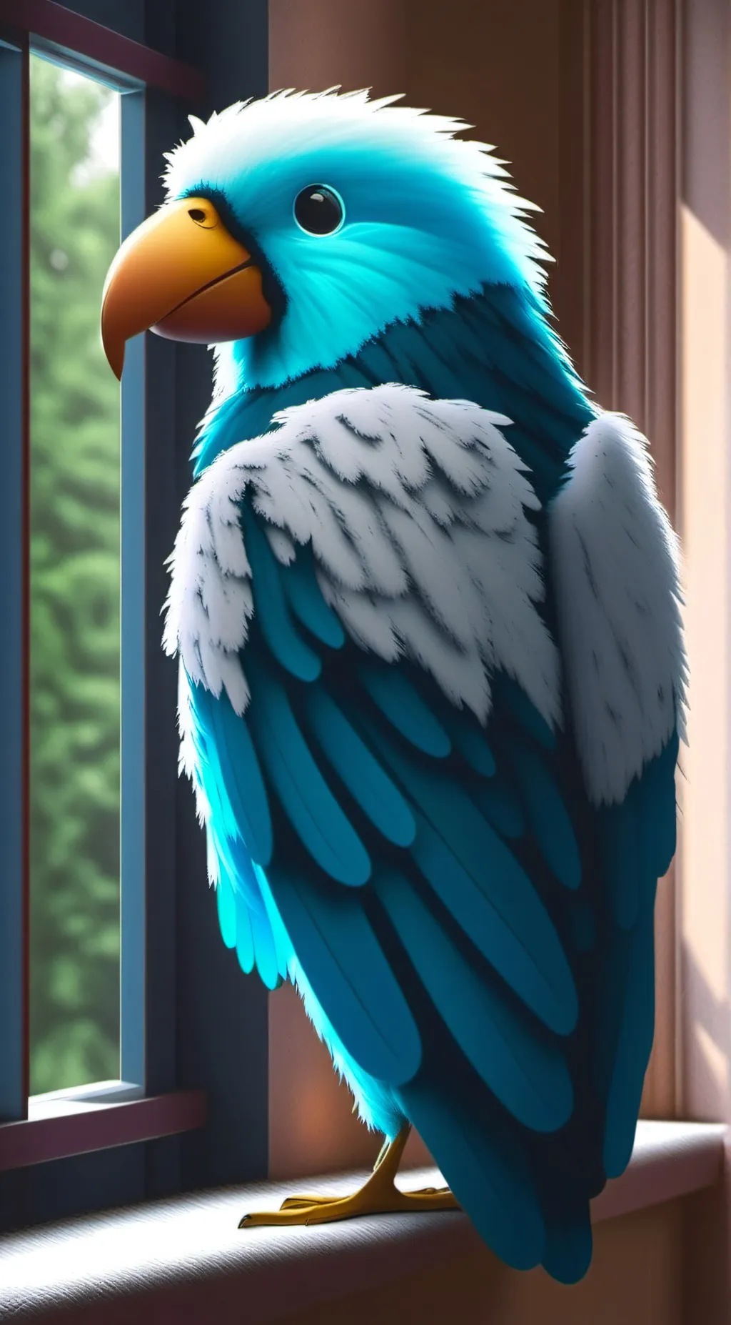 ai character: birdy bird bird background