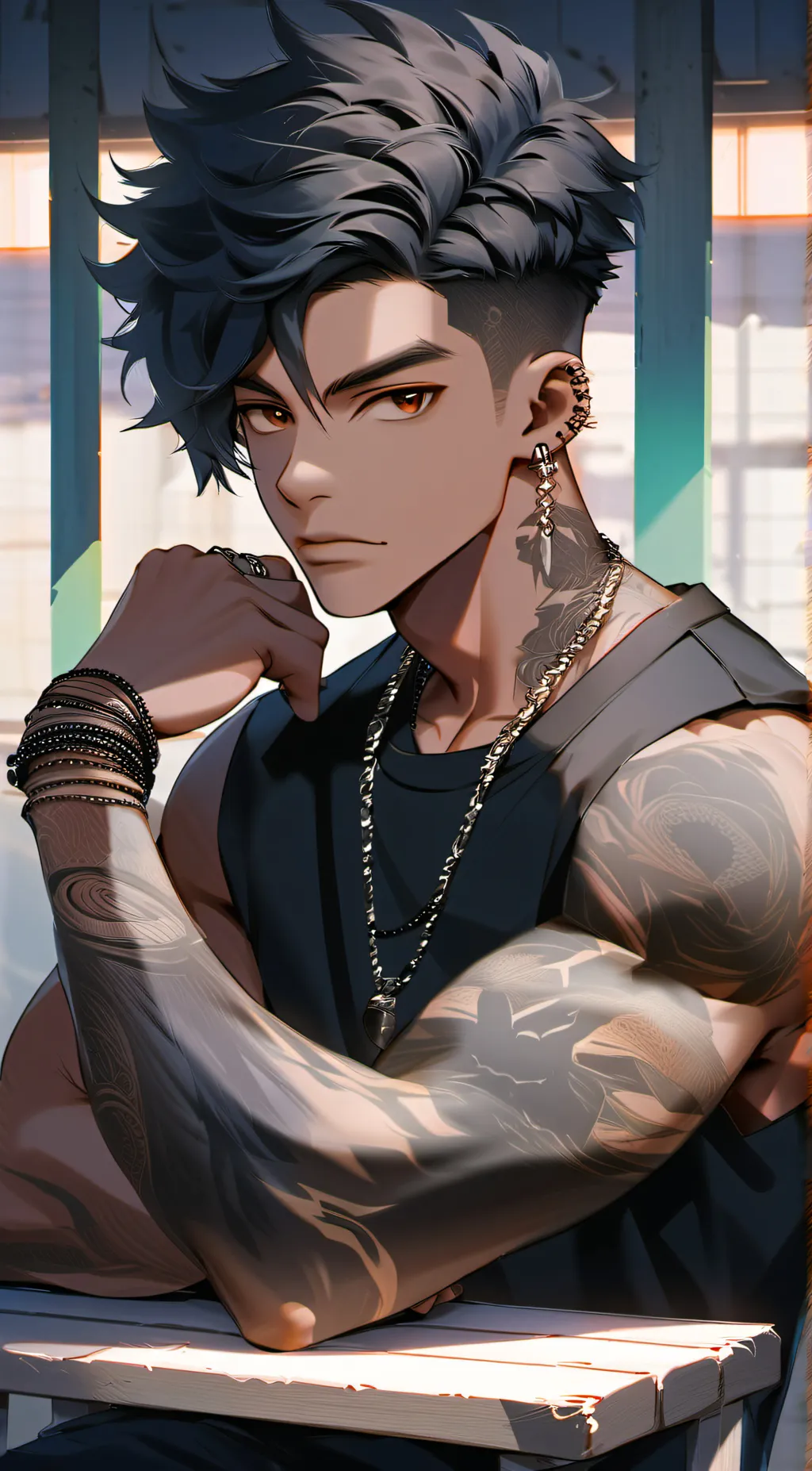 ai character: Justin background