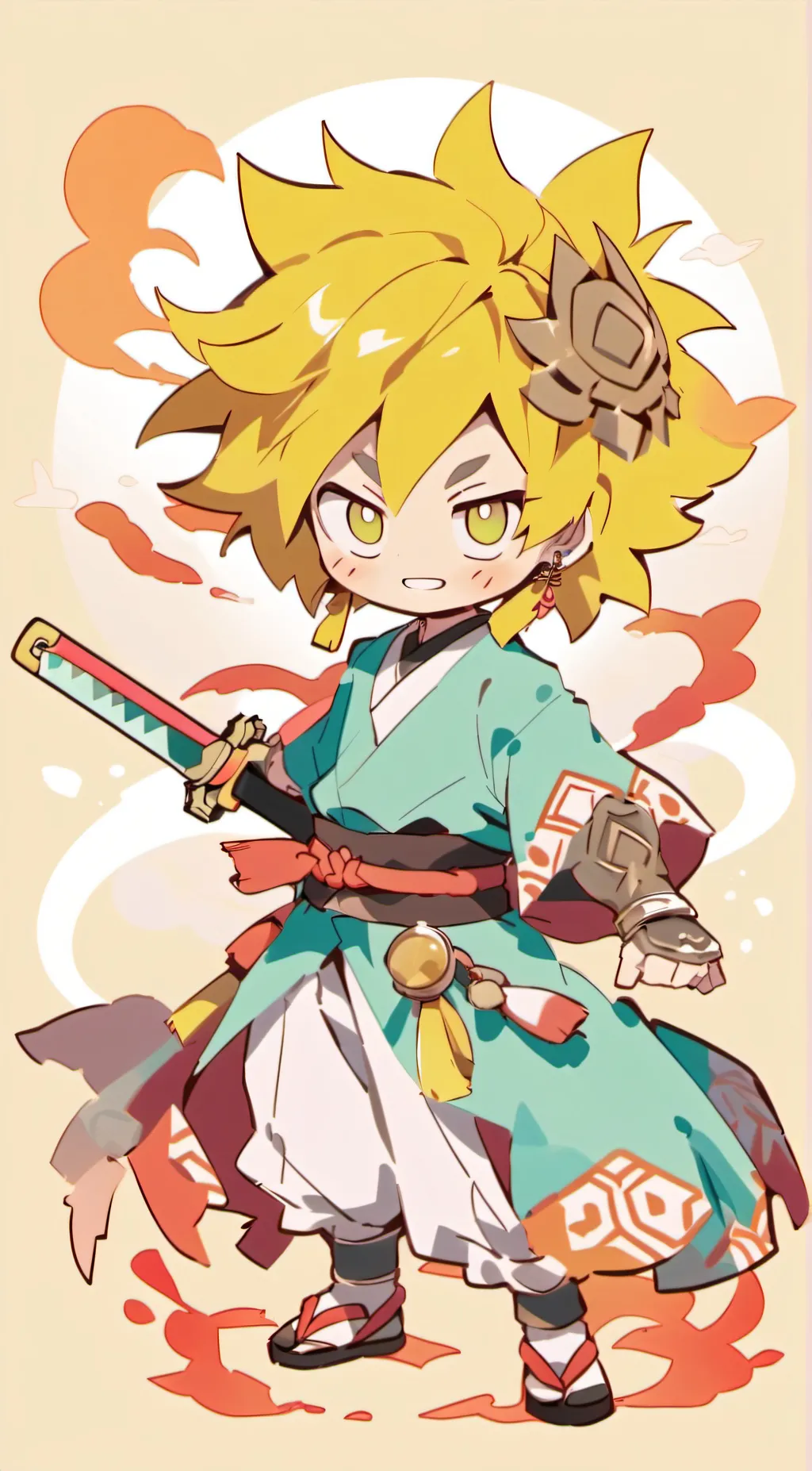 ai character: zenitsu  background