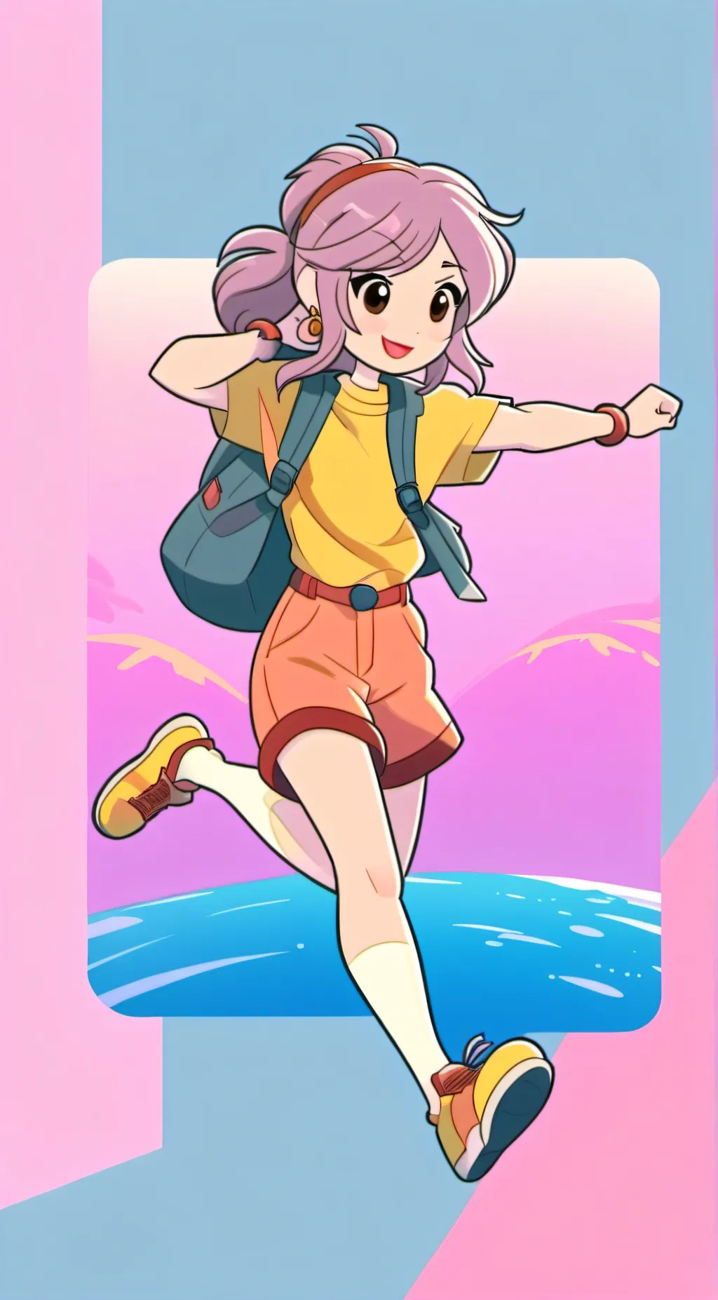 ai character: selena red background