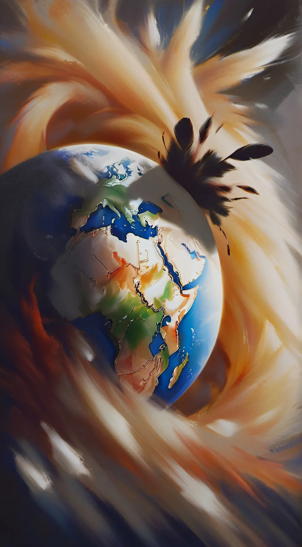 ai character: earth background