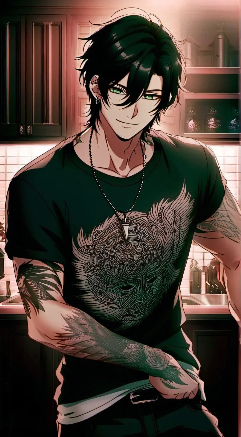 ai character: Nicholas Bozzeli  background