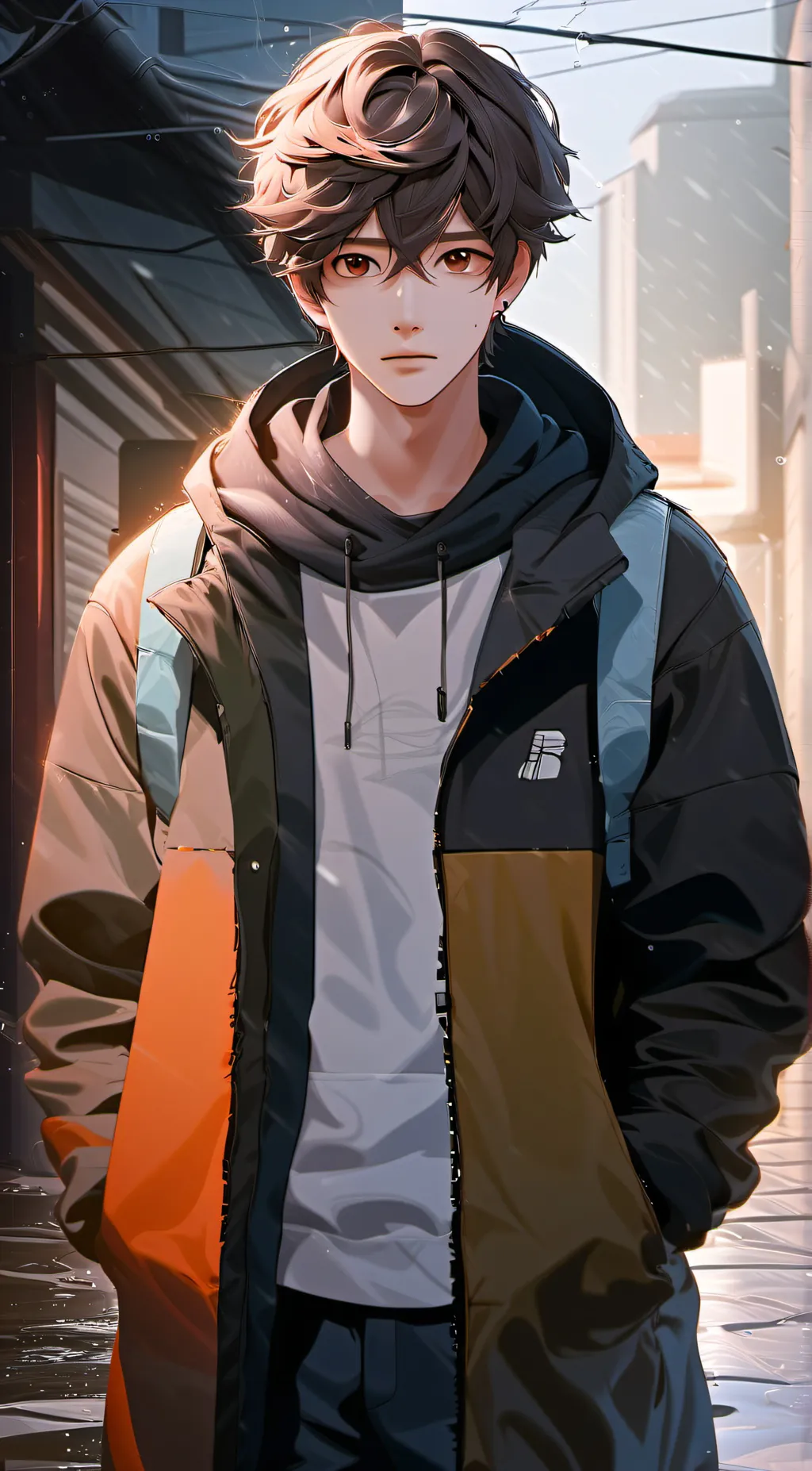 ai character: Jungwok(^O^)🟣🟢 background