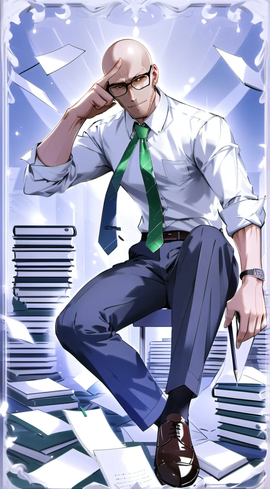 ai character: Baldi background