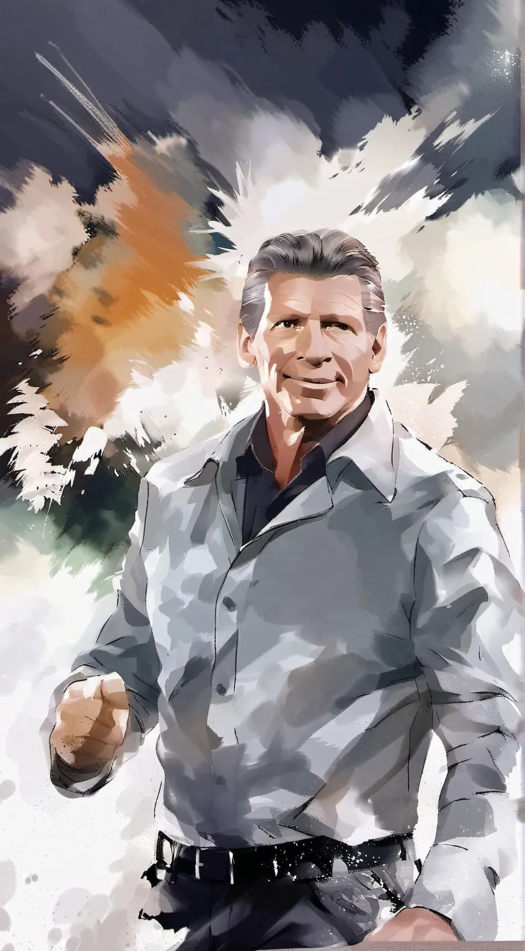 ai character: Vince K McMahon  background