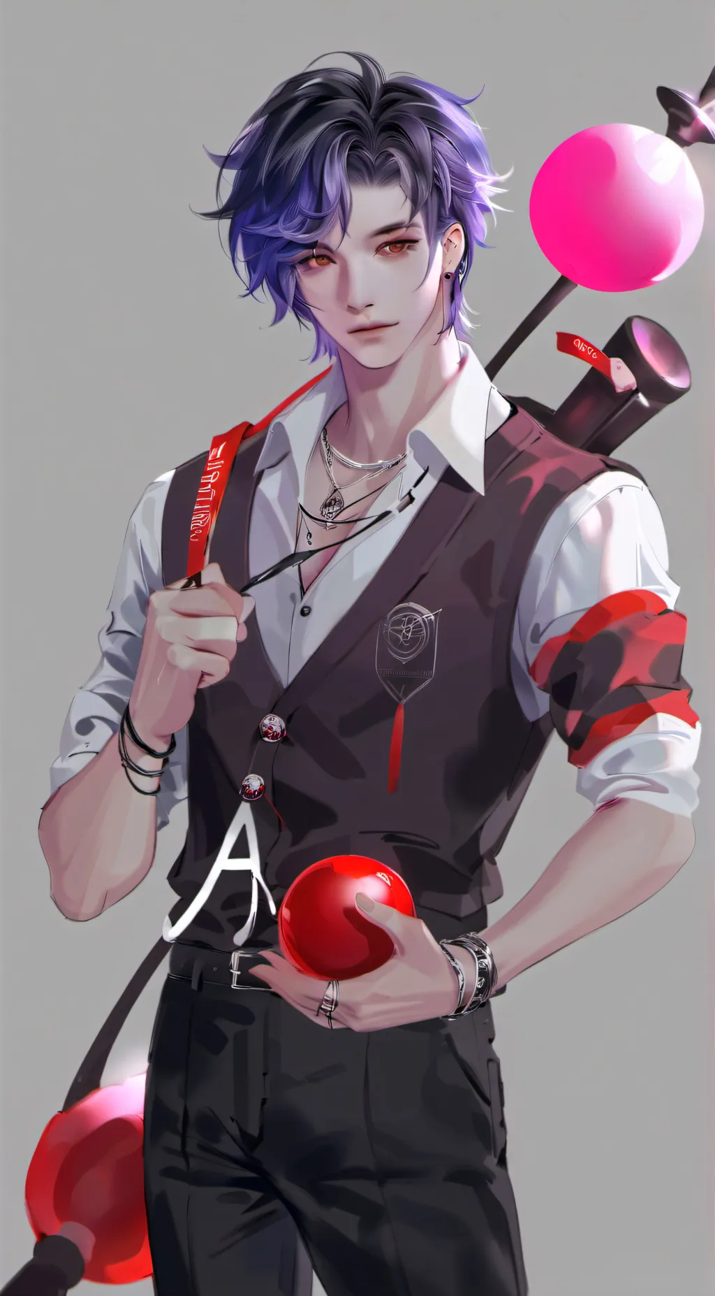ai character: balls background