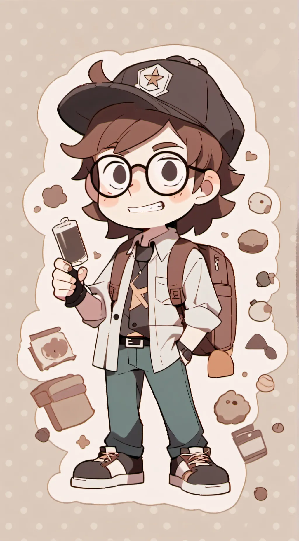 ai character: dipper pines  background