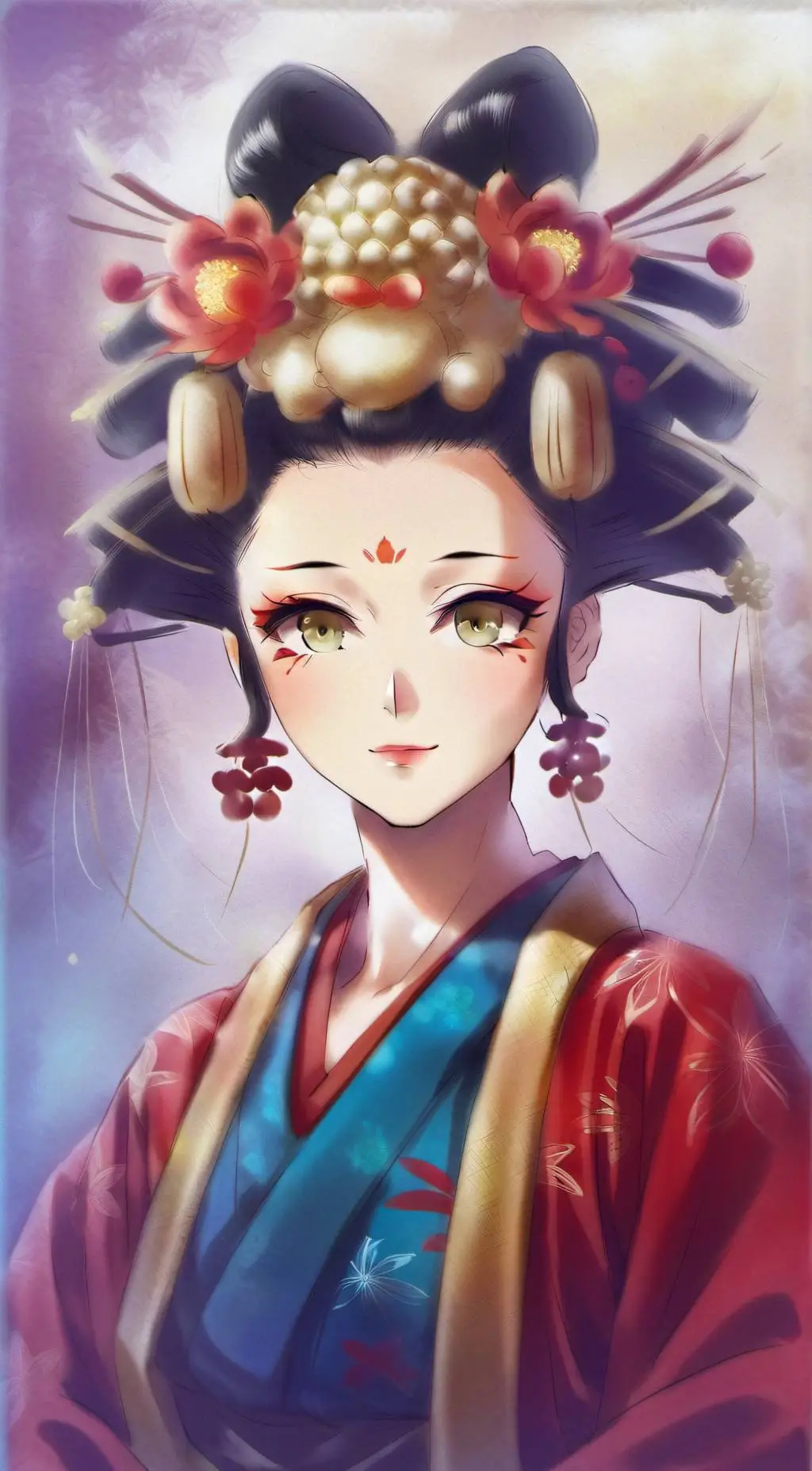 ai character: Oiran Katsuma background