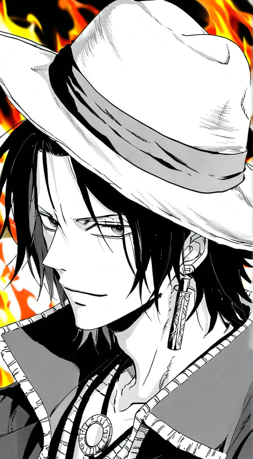ai character: Portgas D Ace background
