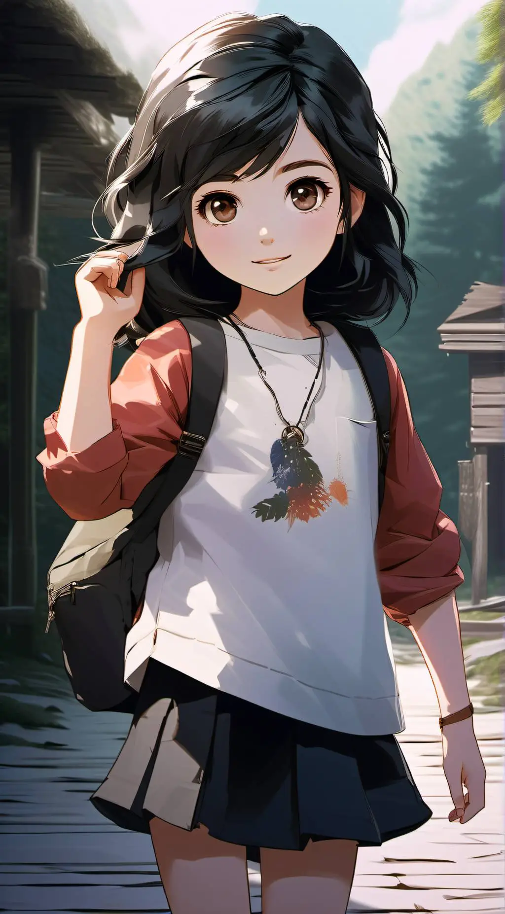 ai character: Layla X lawson C background