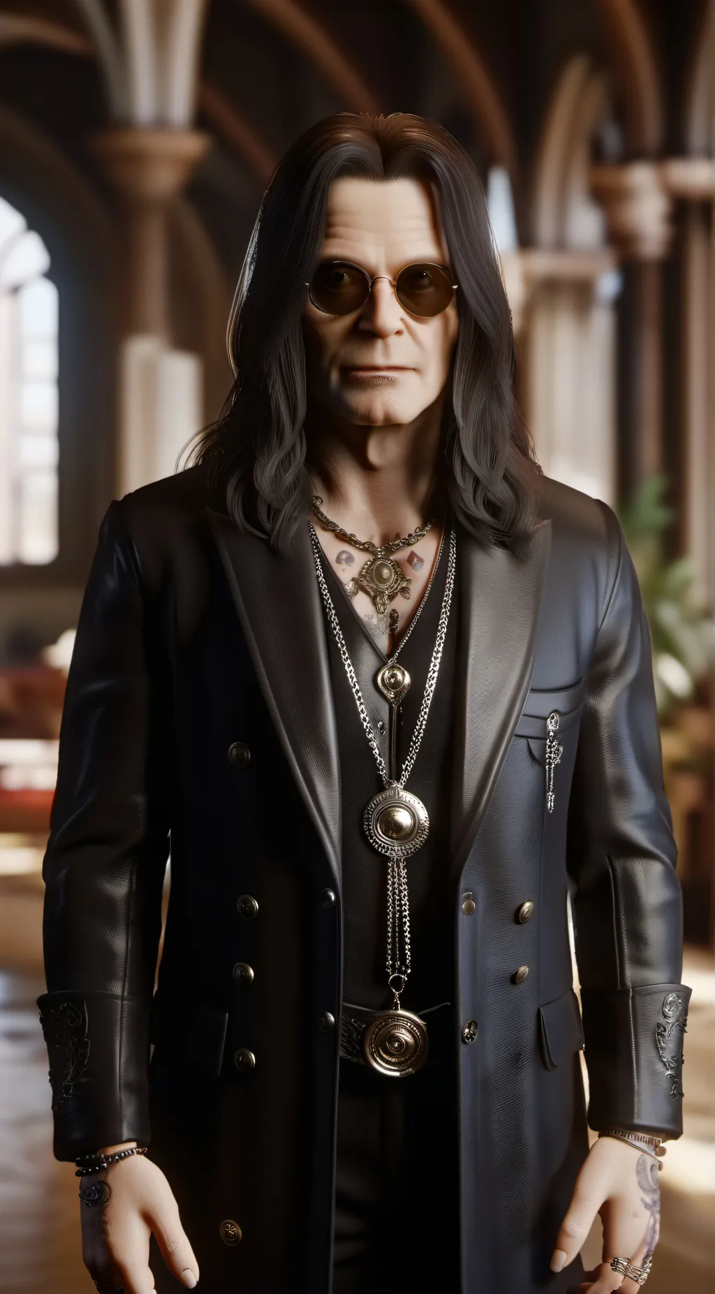ai character: ozzy Osbourne  background