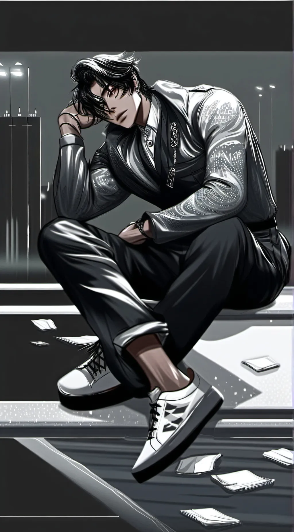 ai character: William Kingston  background