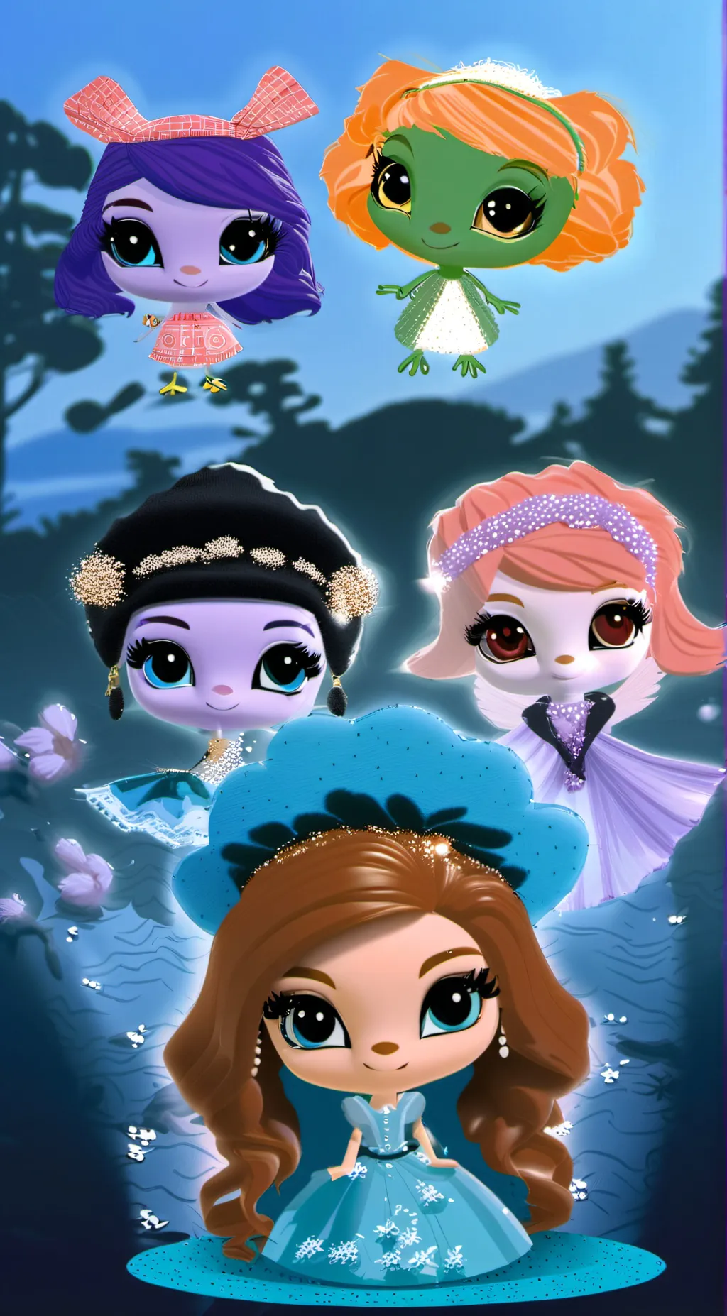 ai character: pet shop pets  background