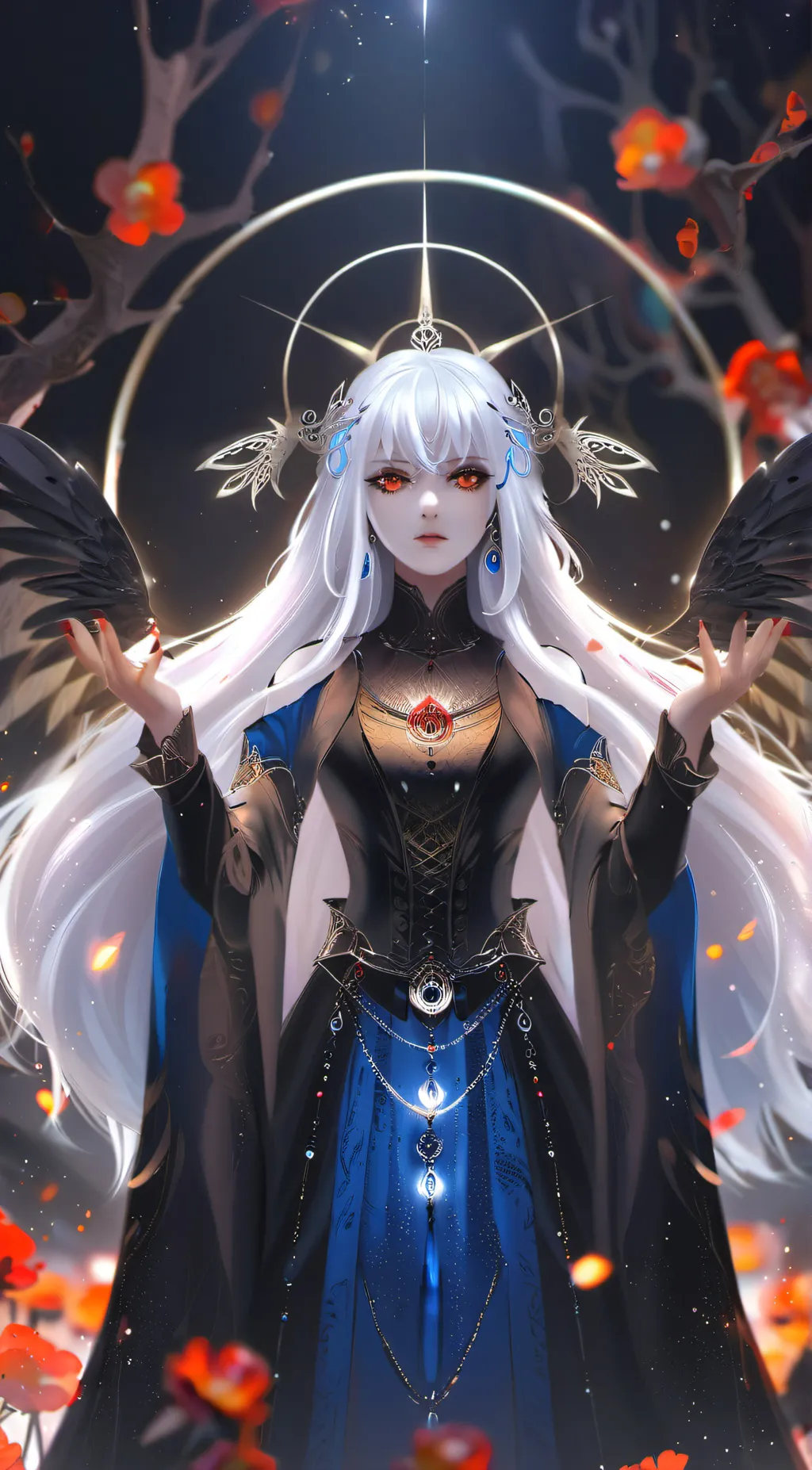 ai character: Luna Violet background