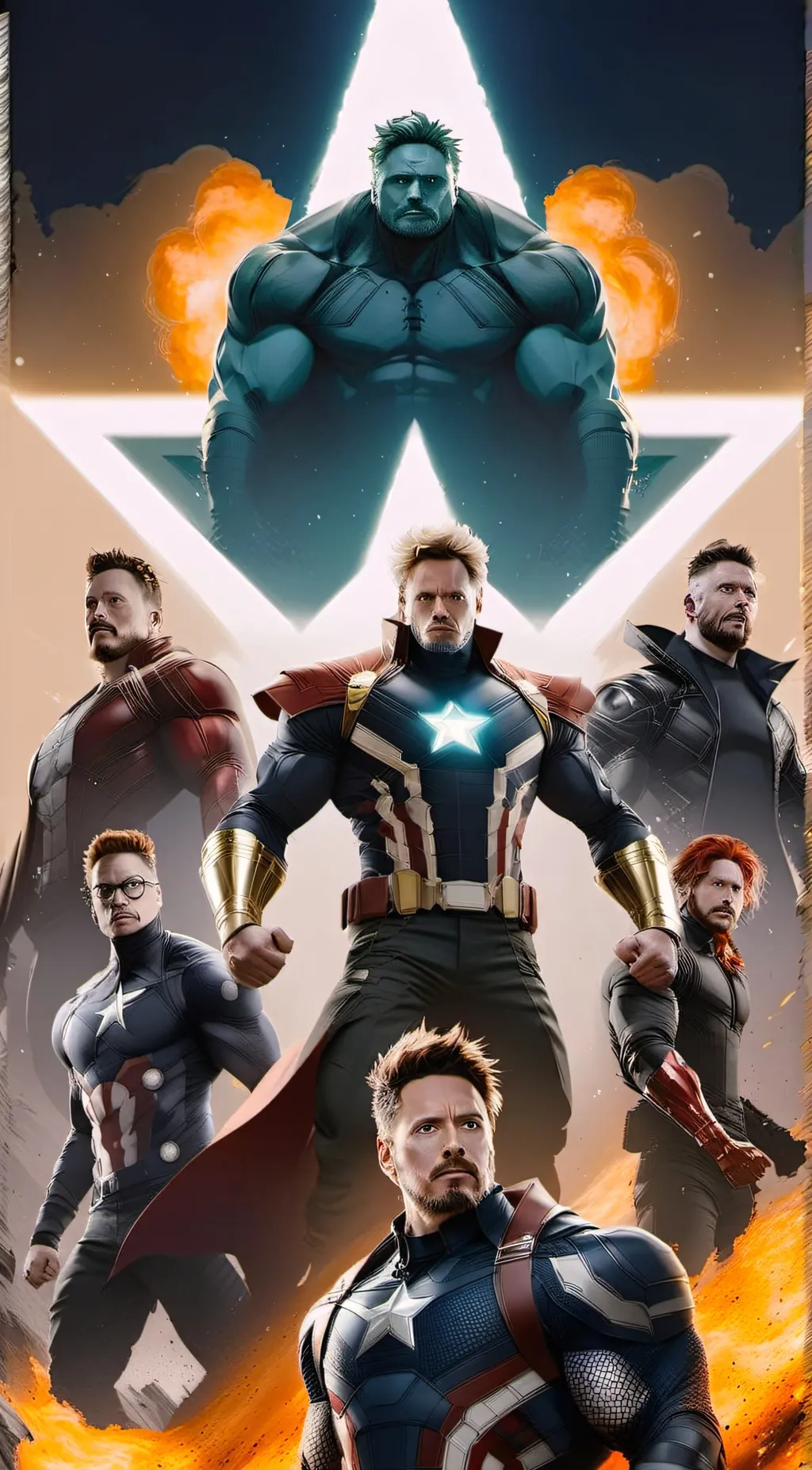 ai character: Avengers, mha, lov background