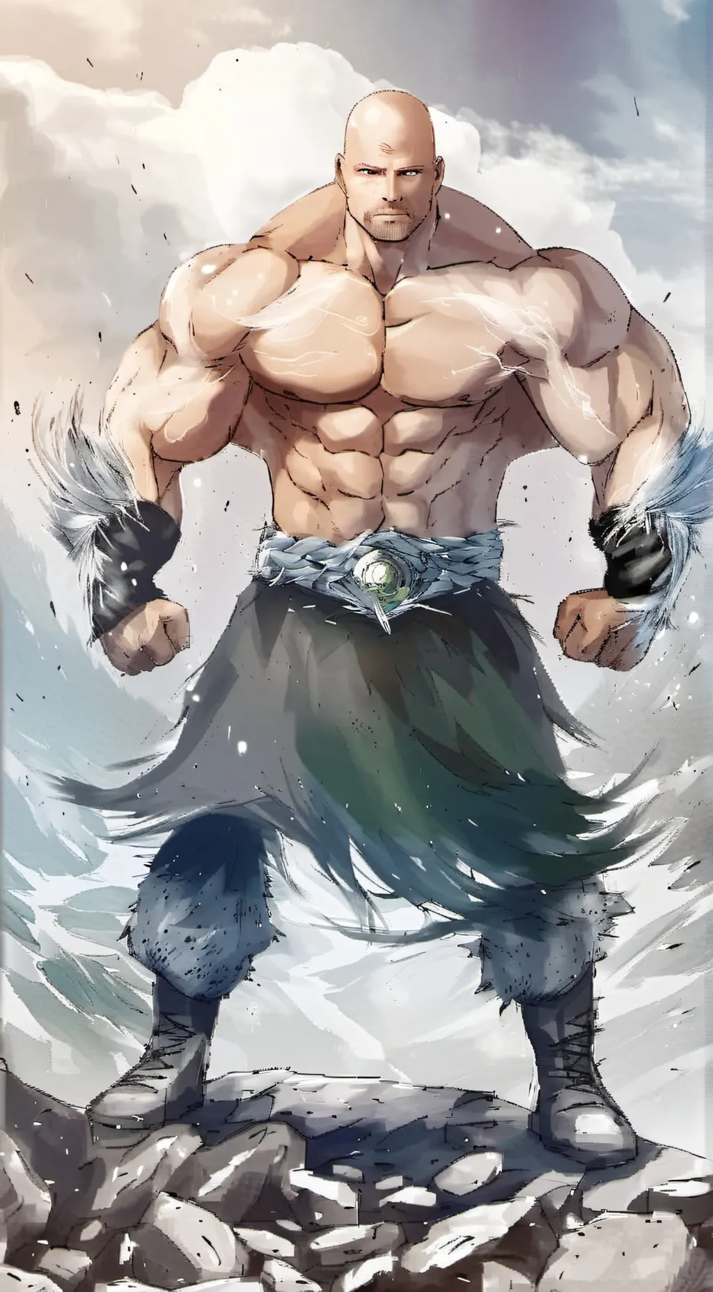 ai character: Clay background