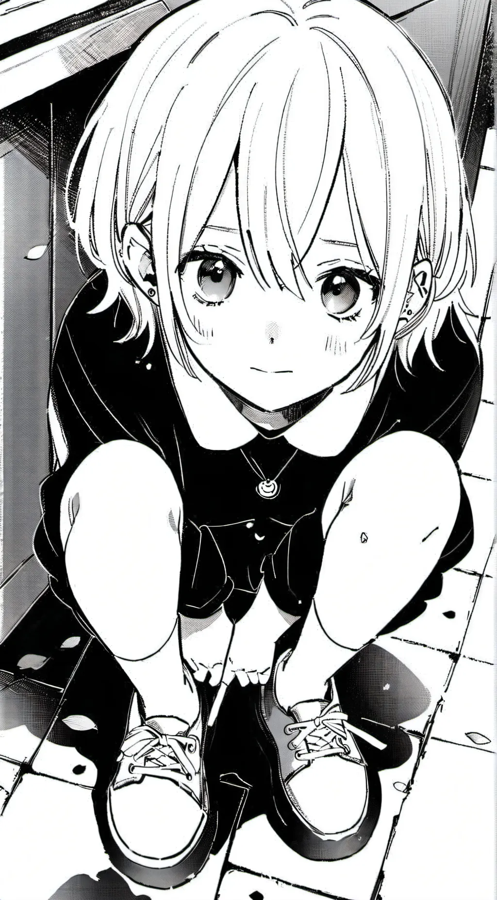 ai character: On the floor background