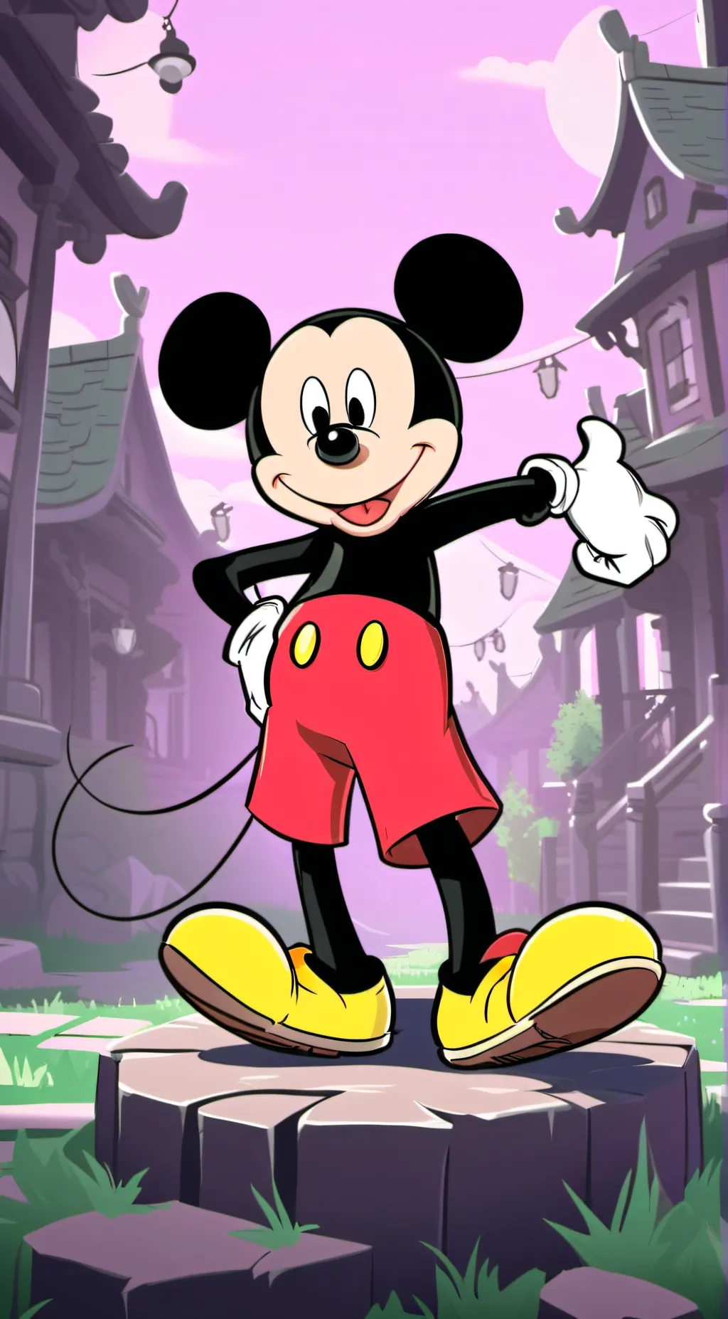 ai character: micky mouse background