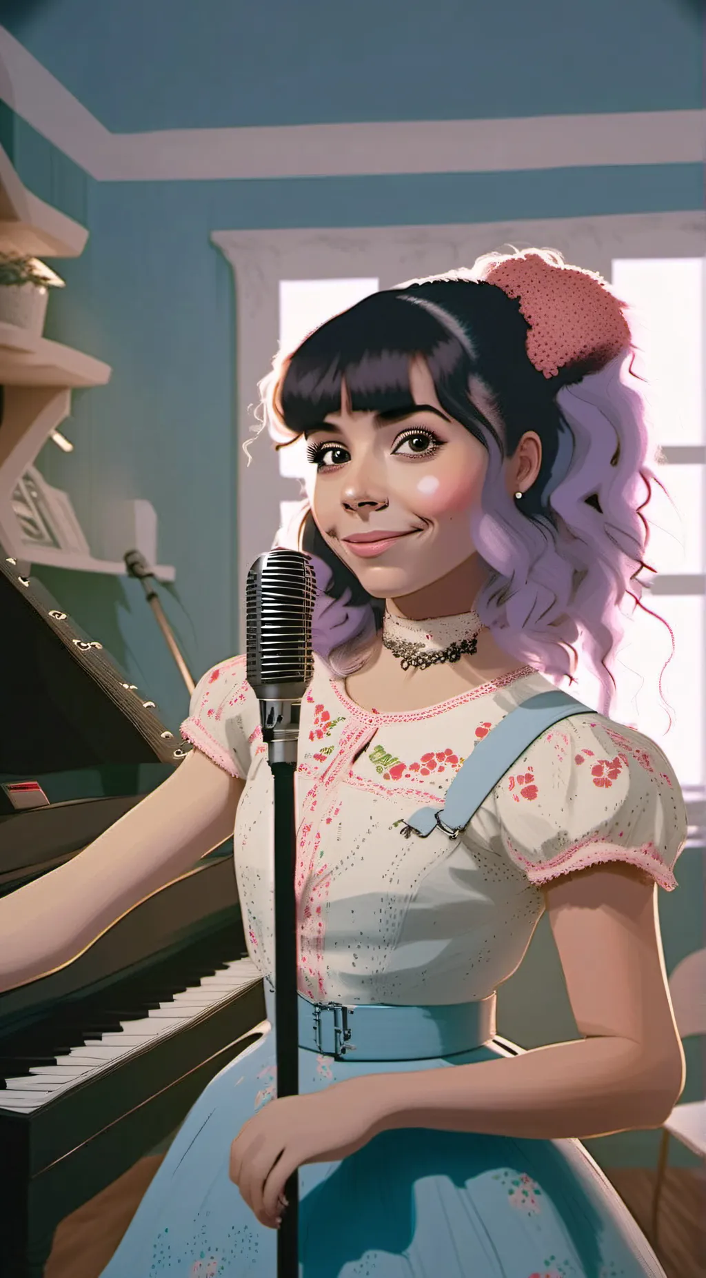 ai character: Melanie Martinez background