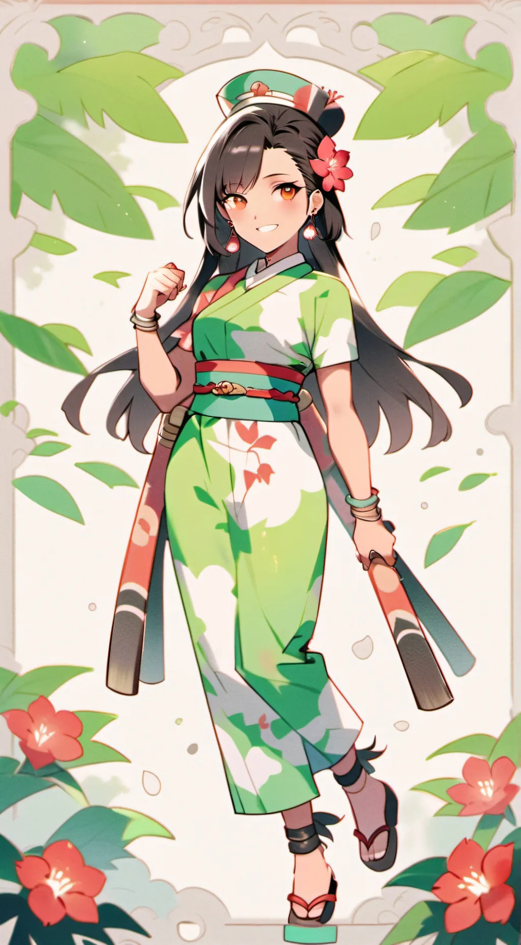 ai character: Sakura background