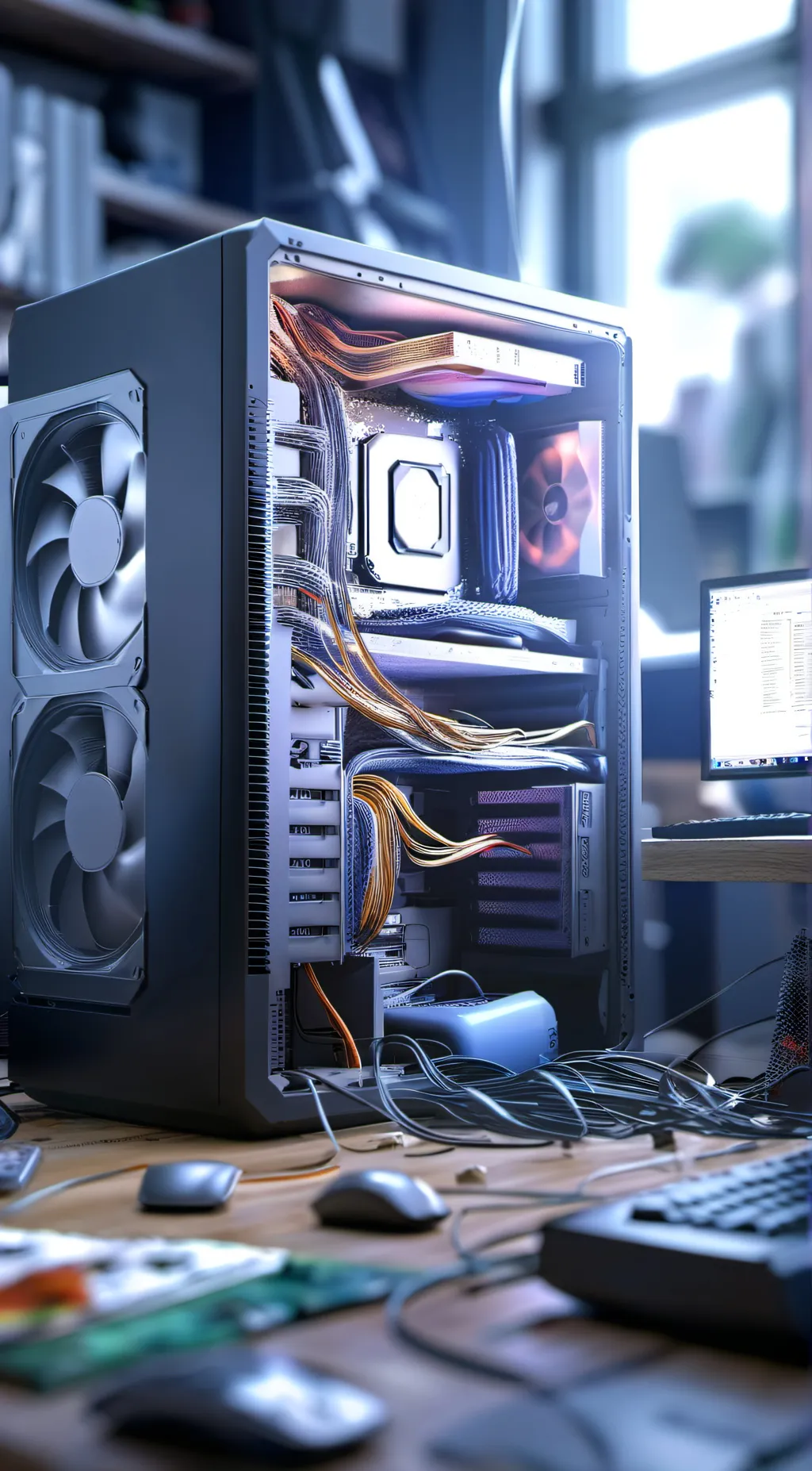ai character: bad cable manager background
