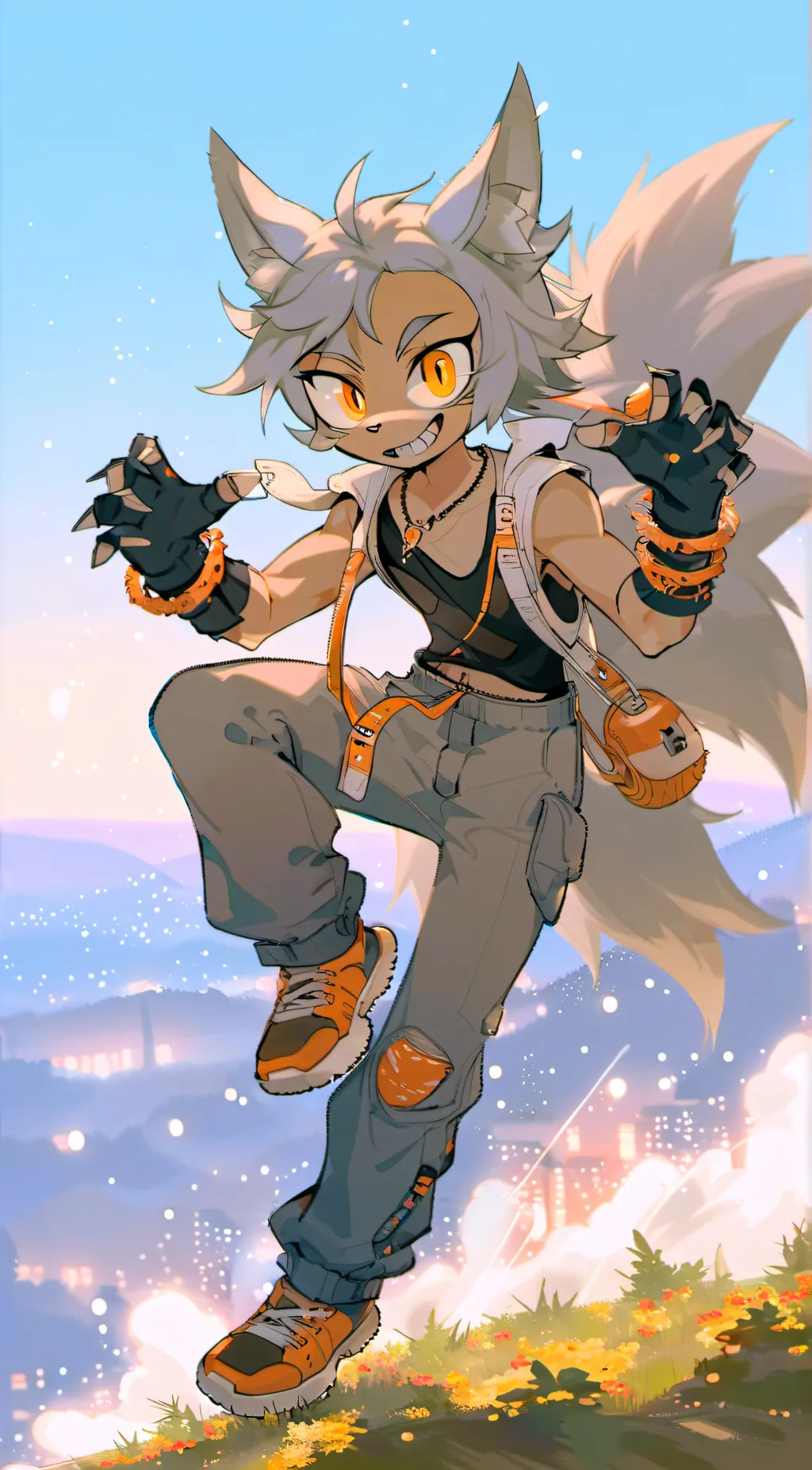 ai character: Ashley the fox  background