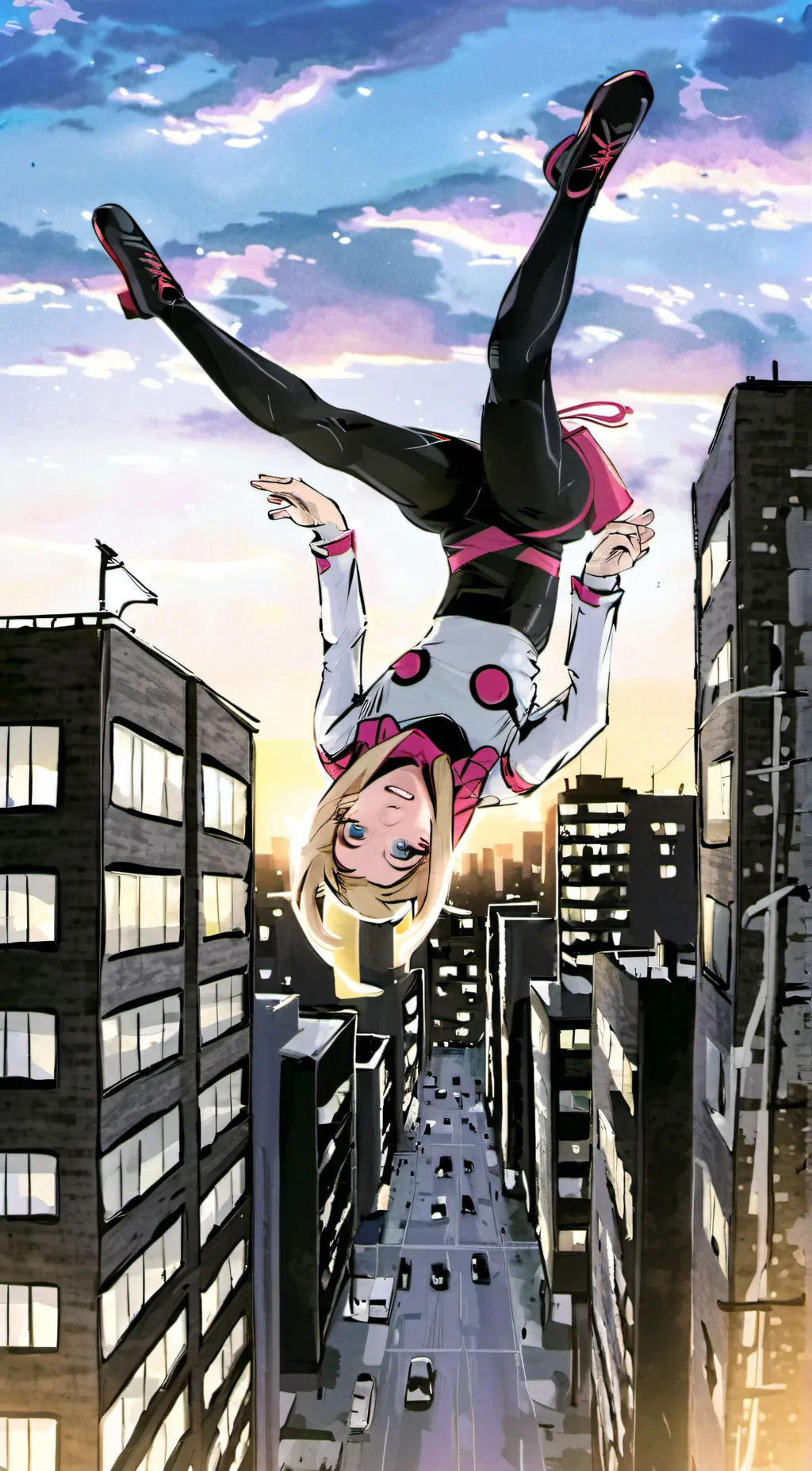 ai character: •Spider-Gwen• background