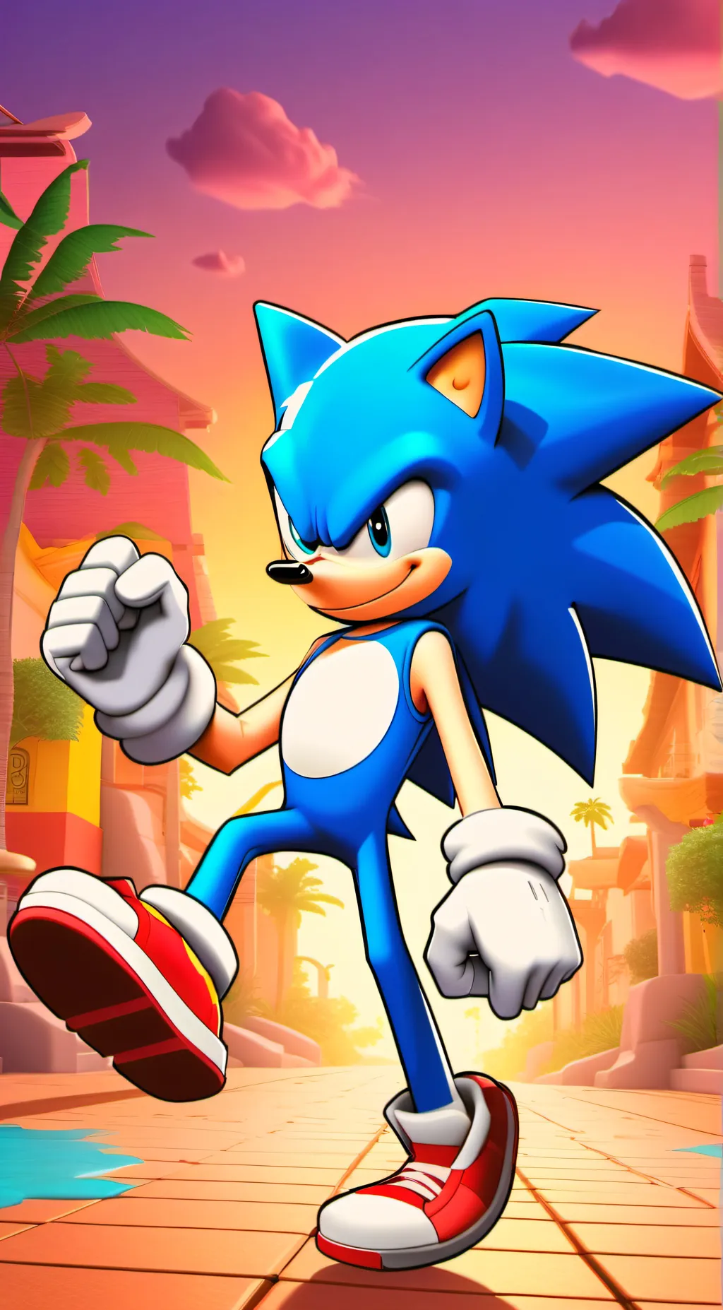 ai character: Sonic Swears background