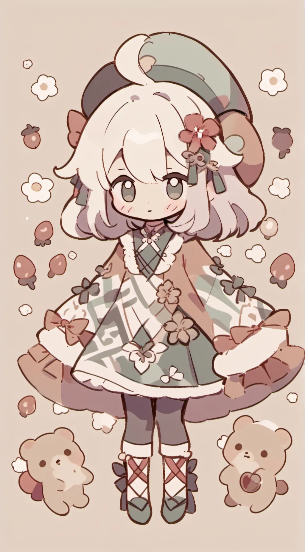 ai character: Human hello Kitty background