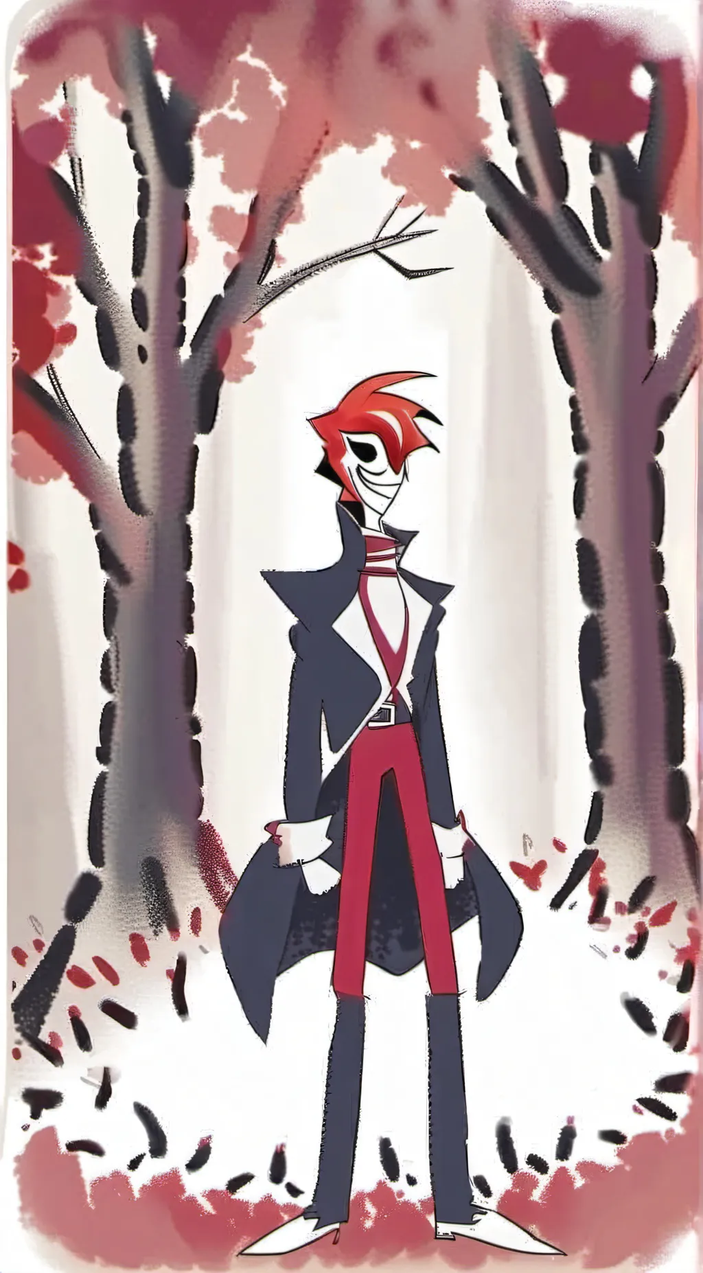 ai character: ink demon x hazbin background