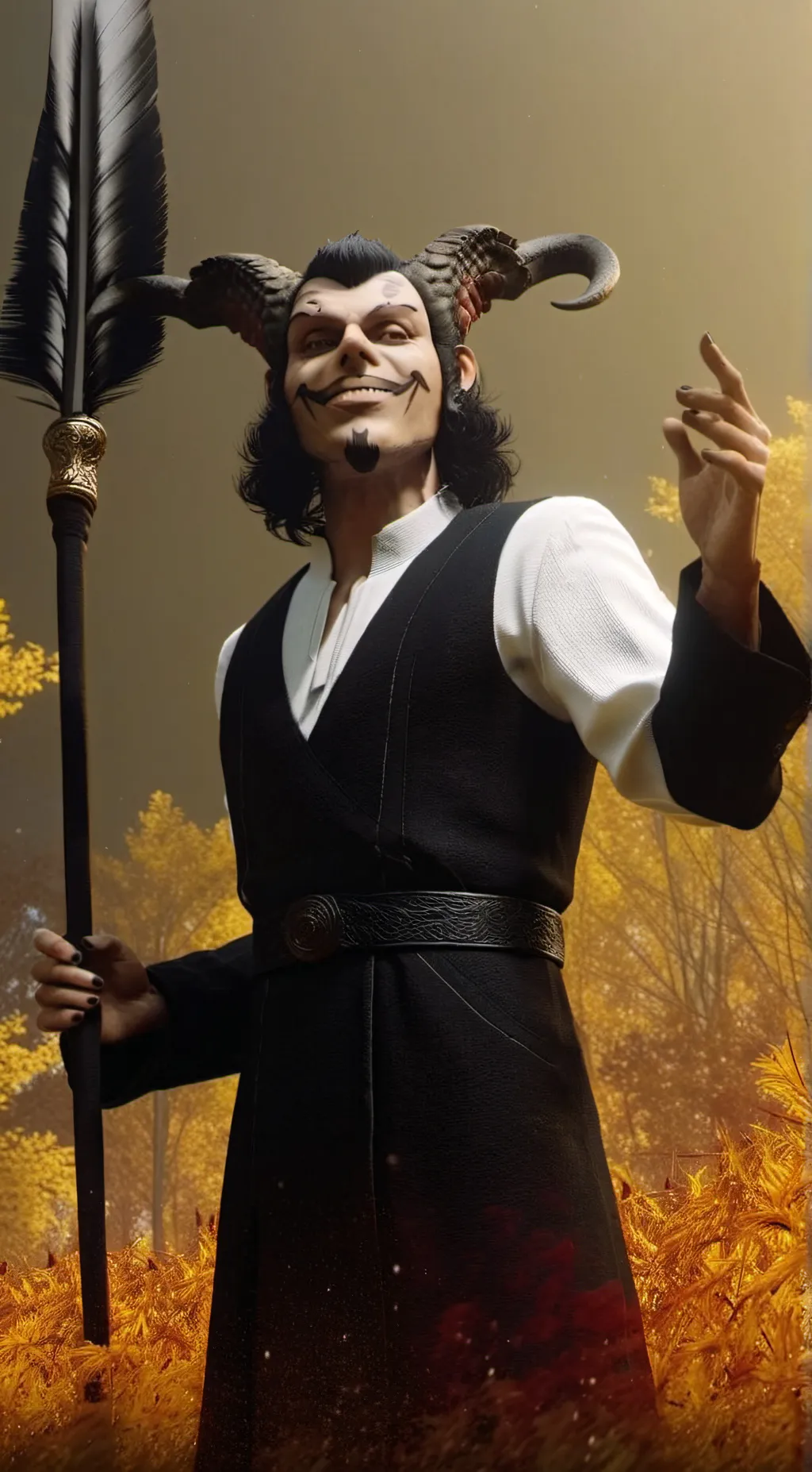 ai character: Sebastian  background