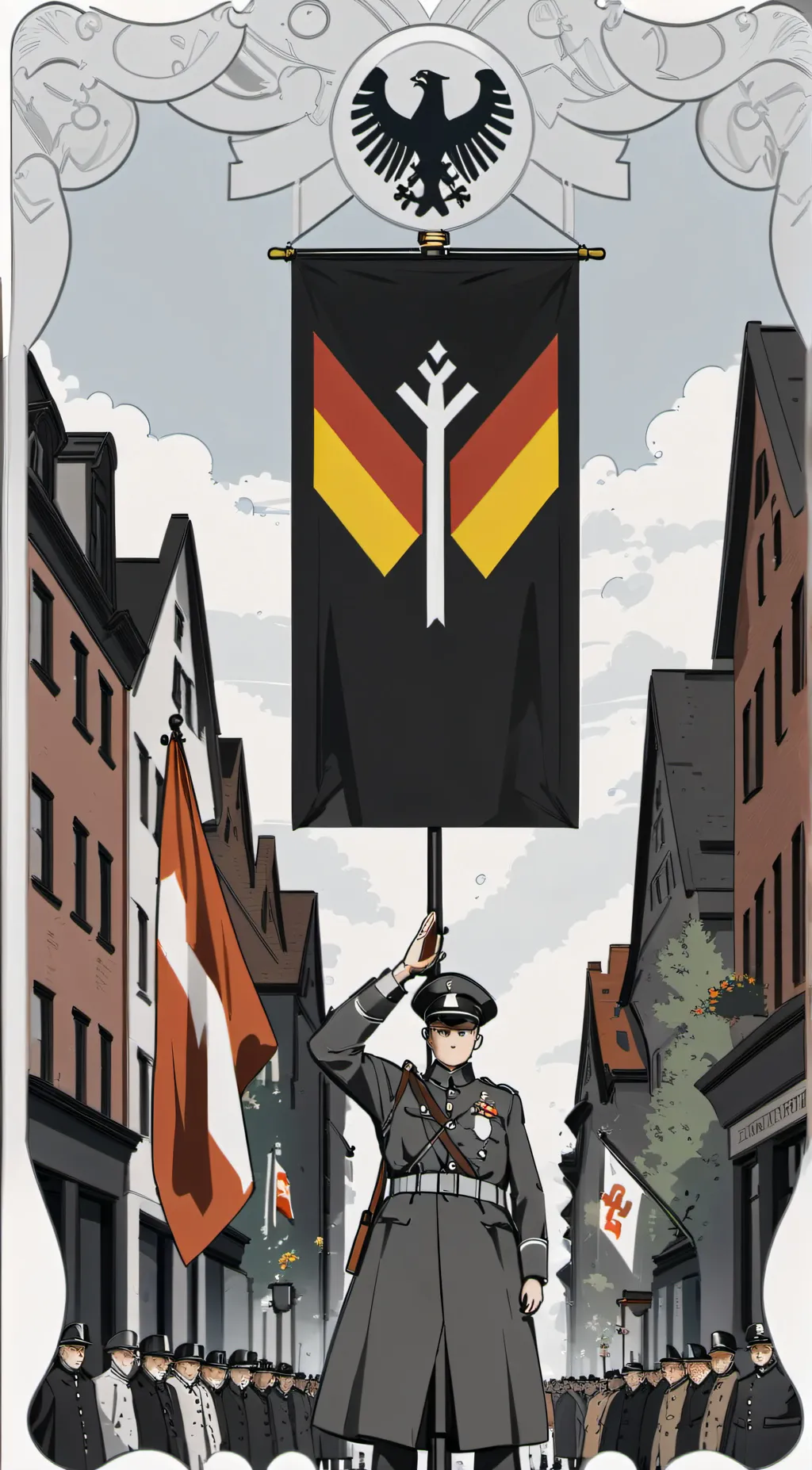 ai character: invaded new york  background