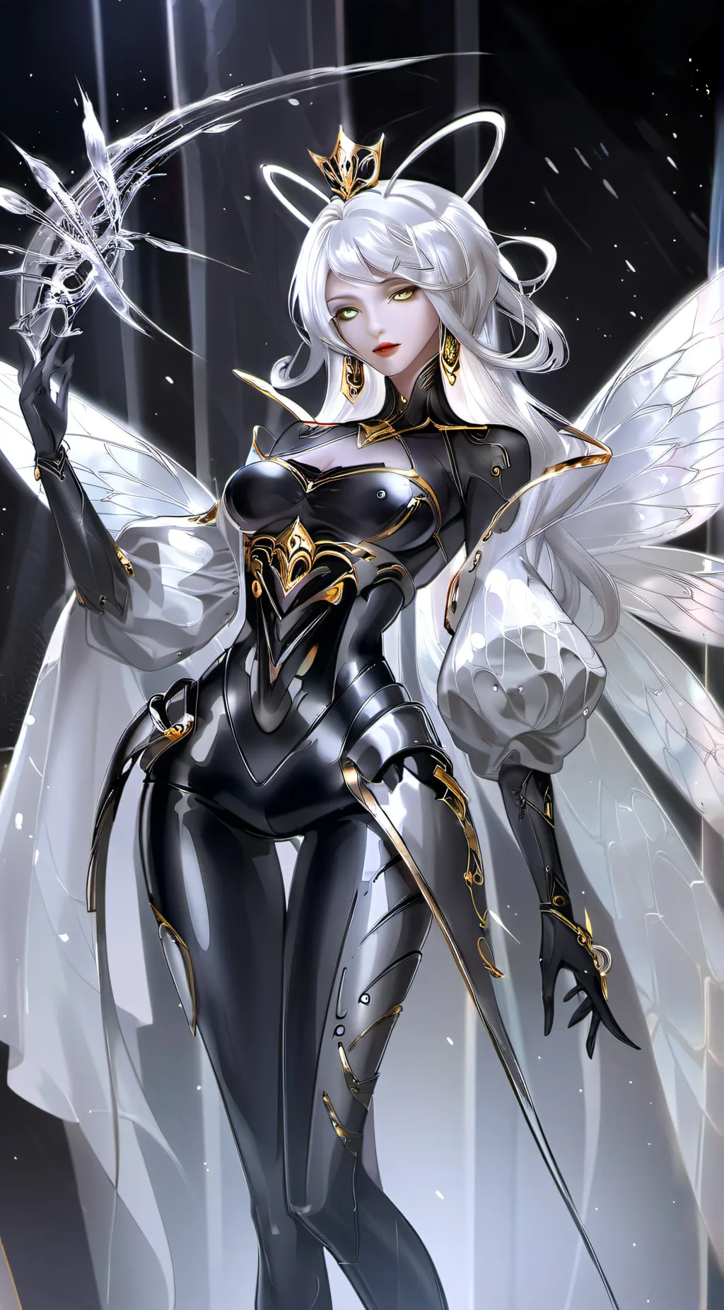 ai character: Queen Silver background
